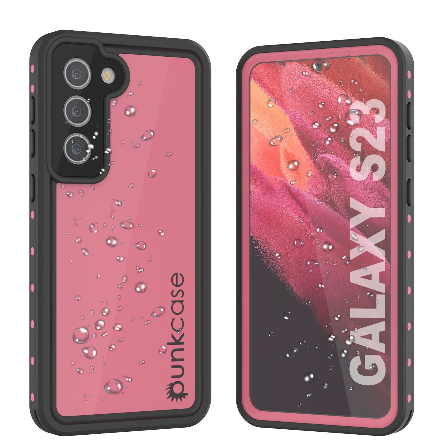 Galaxy S23 Waterproof Case PunkCase StudStar Black Thin 6.6ft Underwater IP68 Shock/Snow Proof