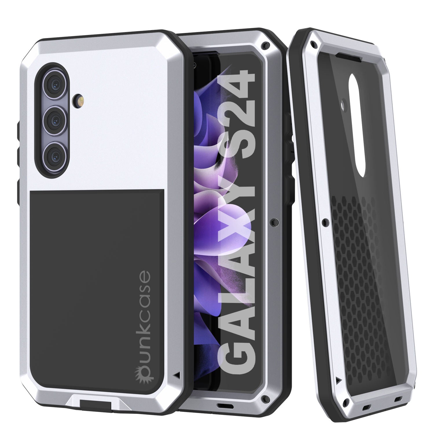 Galaxy S24 Metal Case, Heavy Duty Military Grade Armor Cover [shock proof] Full Body Hard [Gold]
