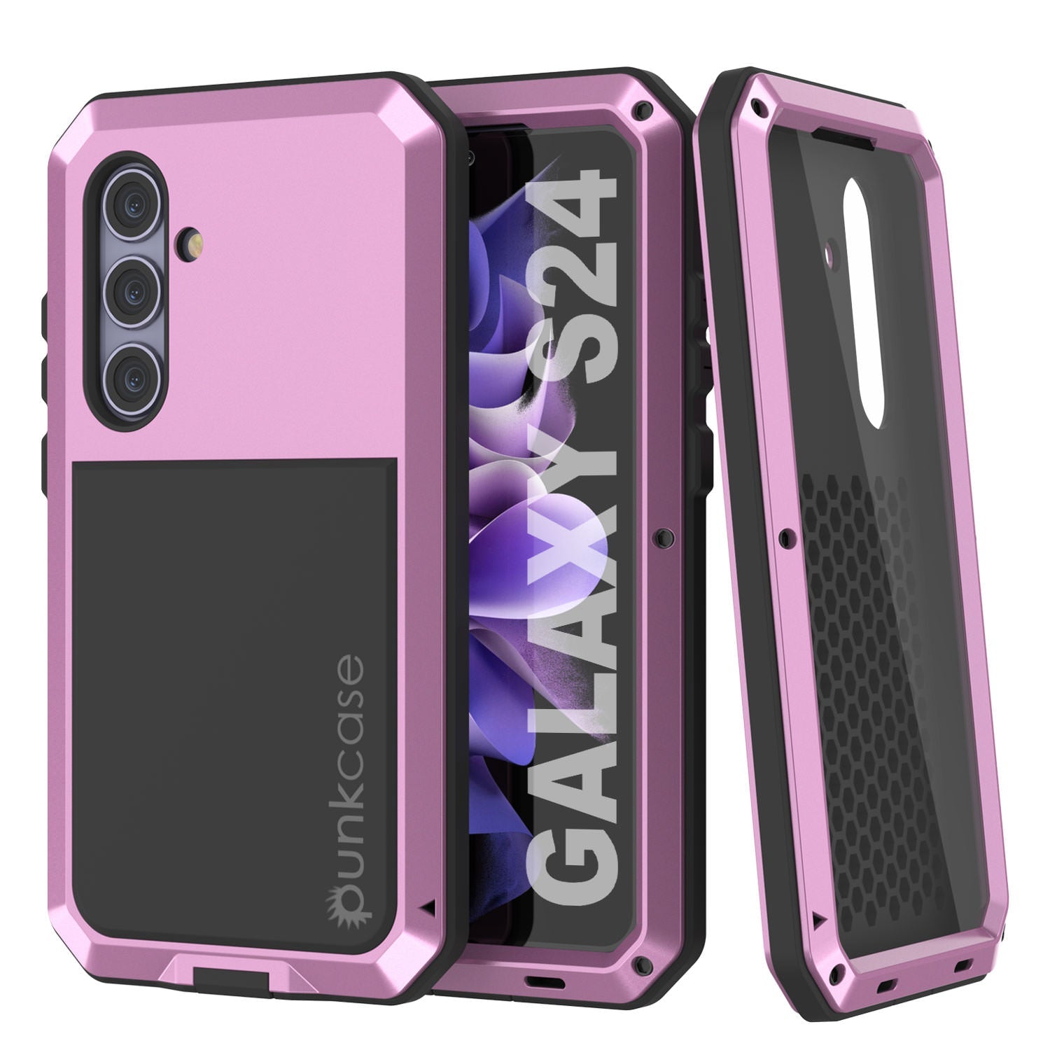 Galaxy S24 Metal Case, Heavy Duty Military Grade Armor Cover [shock proof] Full Body Hard [Black]