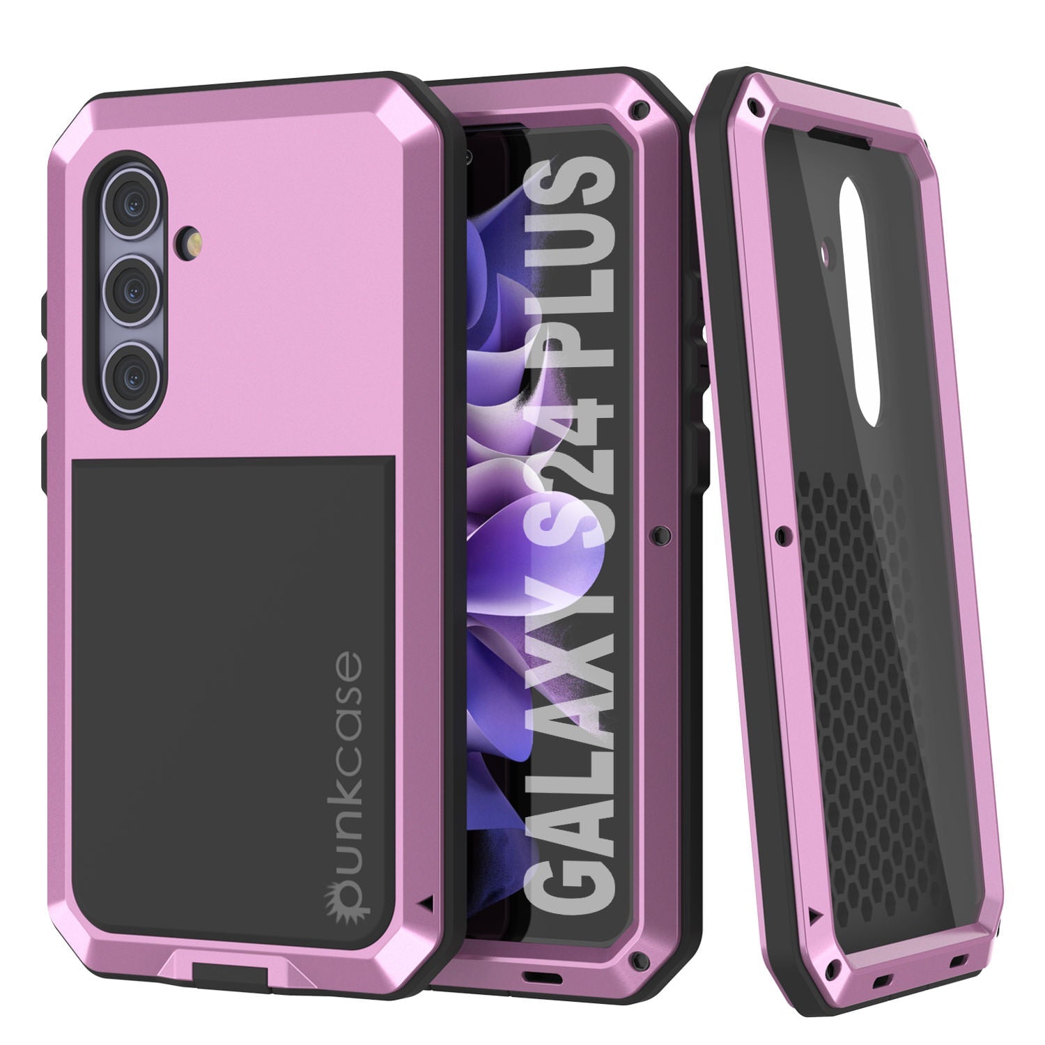 Galaxy S24 Plus Metal Case, Heavy Duty Military Grade Armor Cover [shock proof] Full Body Hard [White]