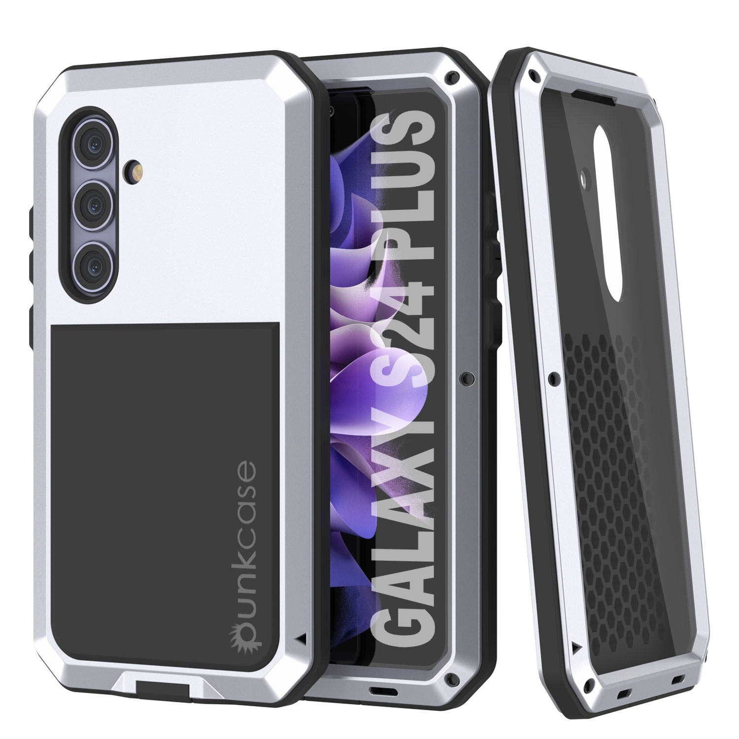Galaxy S24 Plus Metal Case, Heavy Duty Military Grade Armor Cover [shock proof] Full Body Hard [Yellow]