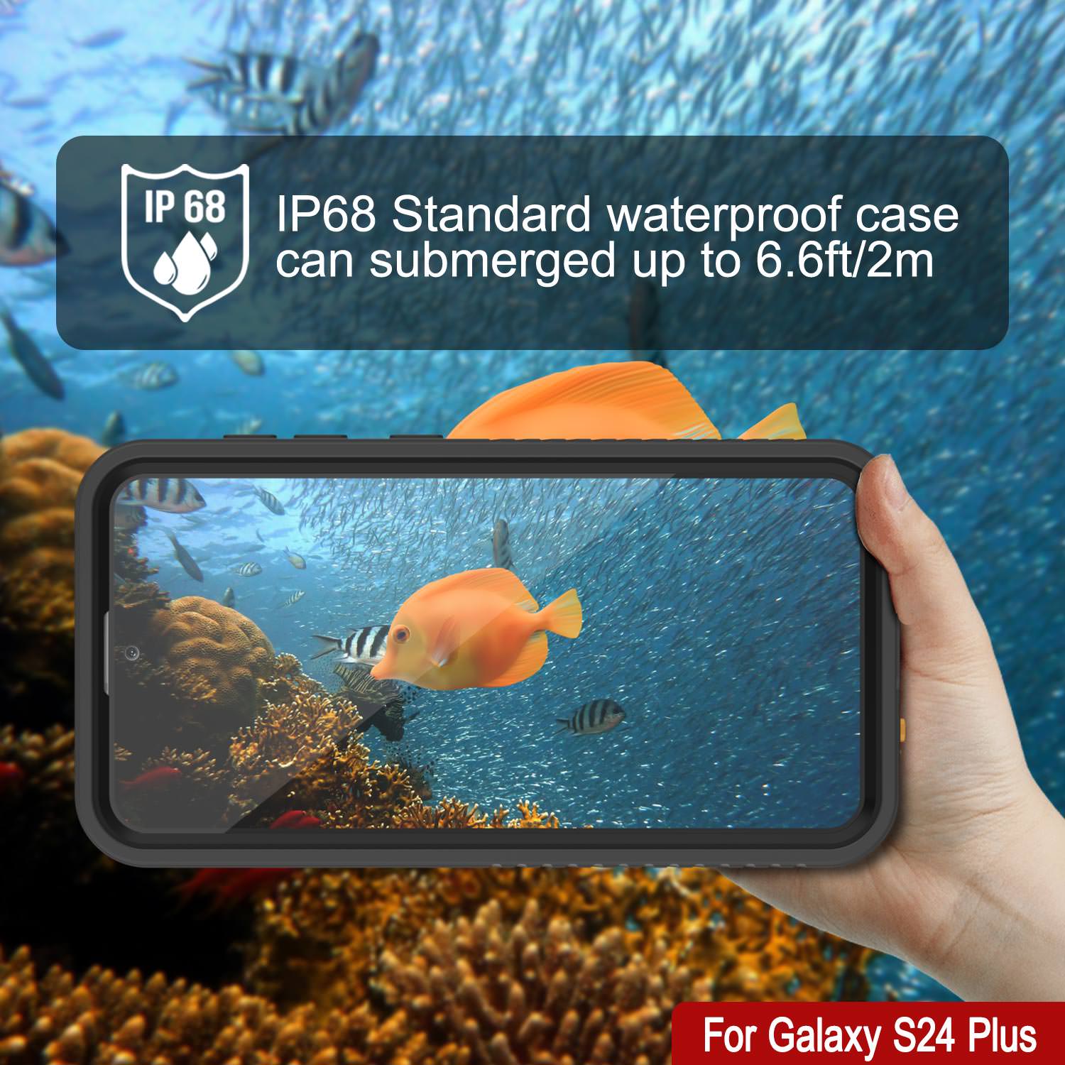 Galaxy S25+ Plus Waterproof Case PunkCase StudStar Clear Thin 6.7ft Underwater IP68 Shock/Snow Proof