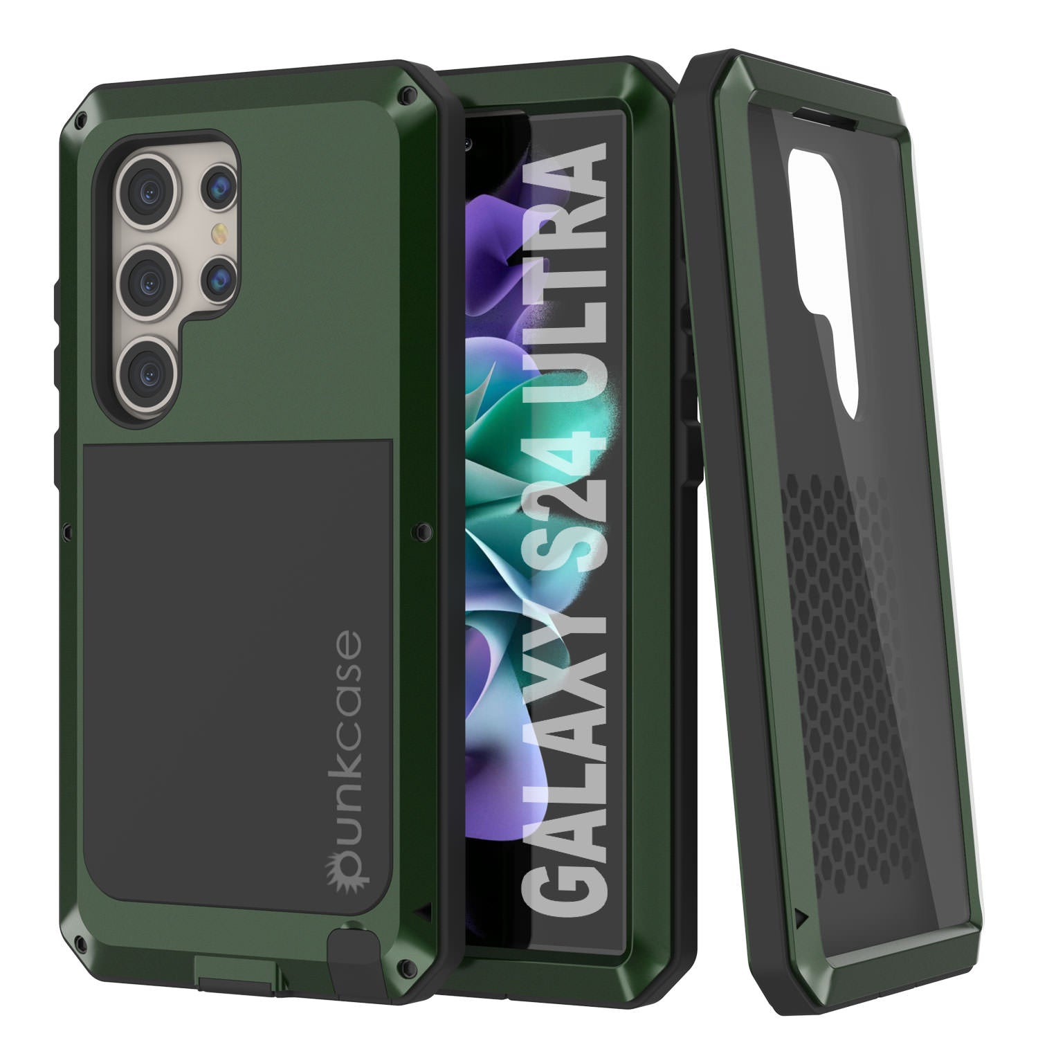 Galaxy S24 Ultra Metal Case, Heavy Duty Military Grade Armor Cover [shock proof] Full Body Hard [Silver]