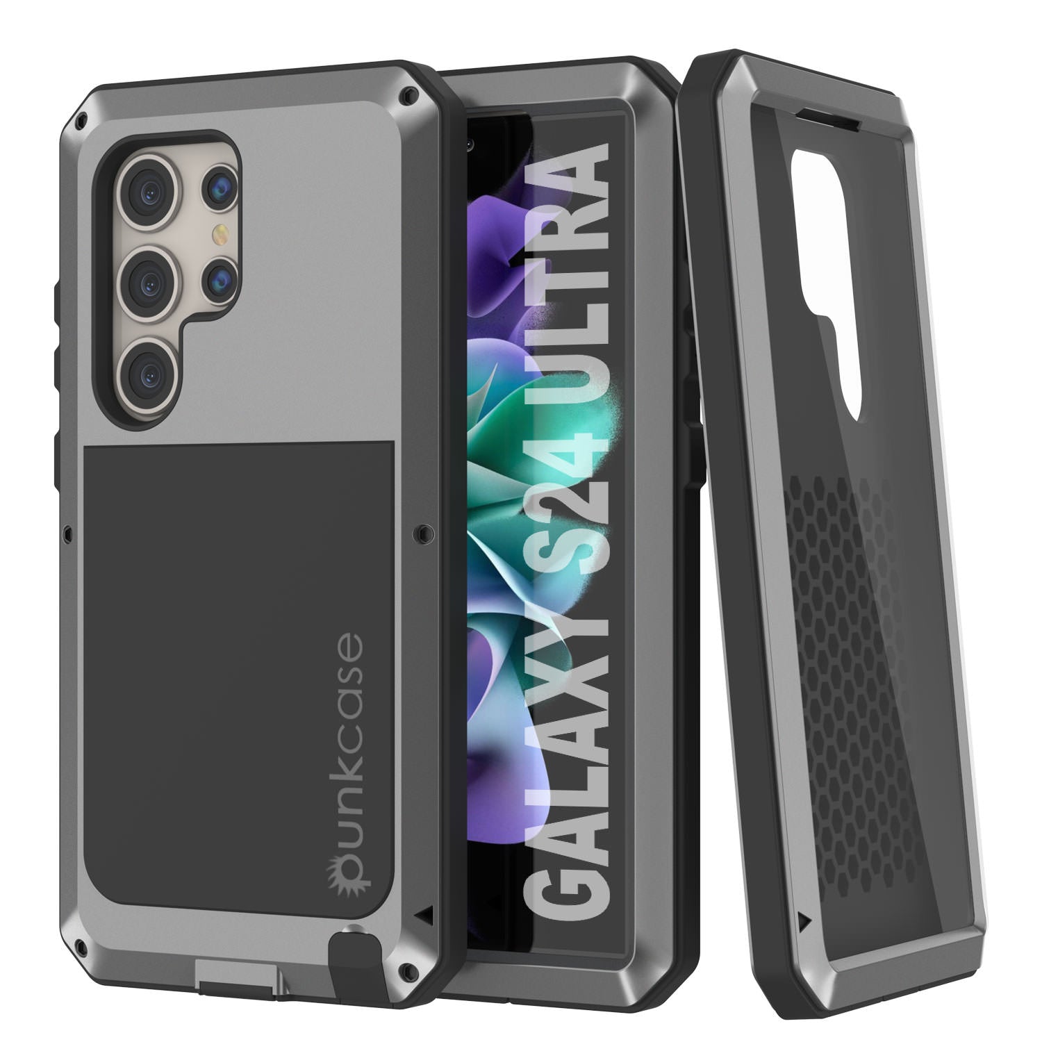 Galaxy S24 Ultra Metal Case, Heavy Duty Military Grade Armor Cover [shock proof] Full Body Hard [White]