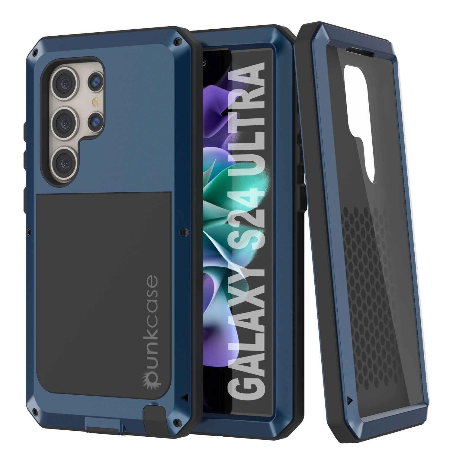 Galaxy S24 Ultra Metal Case, Heavy Duty Military Grade Armor Cover [shock proof] Full Body Hard [Purple]