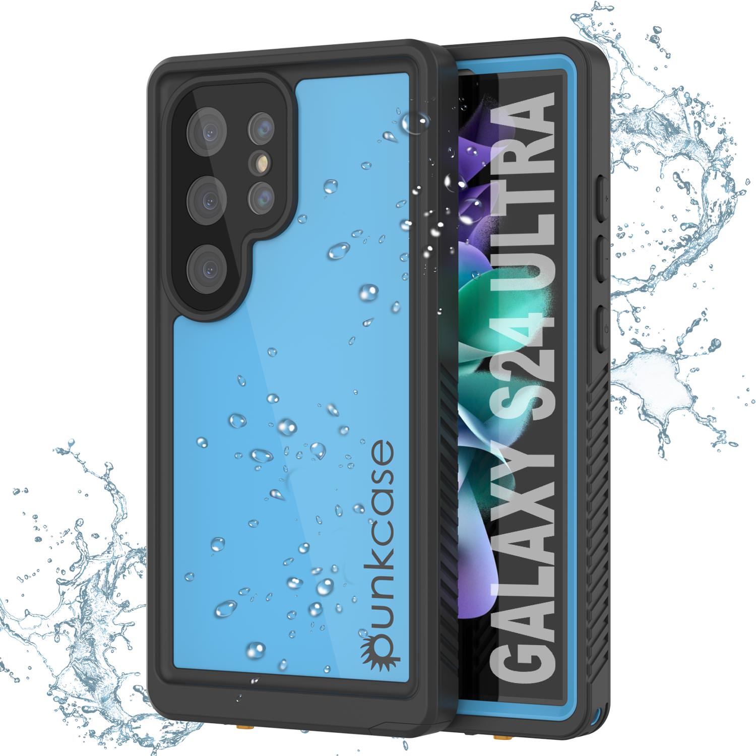 Galaxy S24 Ultra Waterproof Case PunkCase StudStar Teal Thin 6.6ft Underwater IP68 Shock/Snow Proof