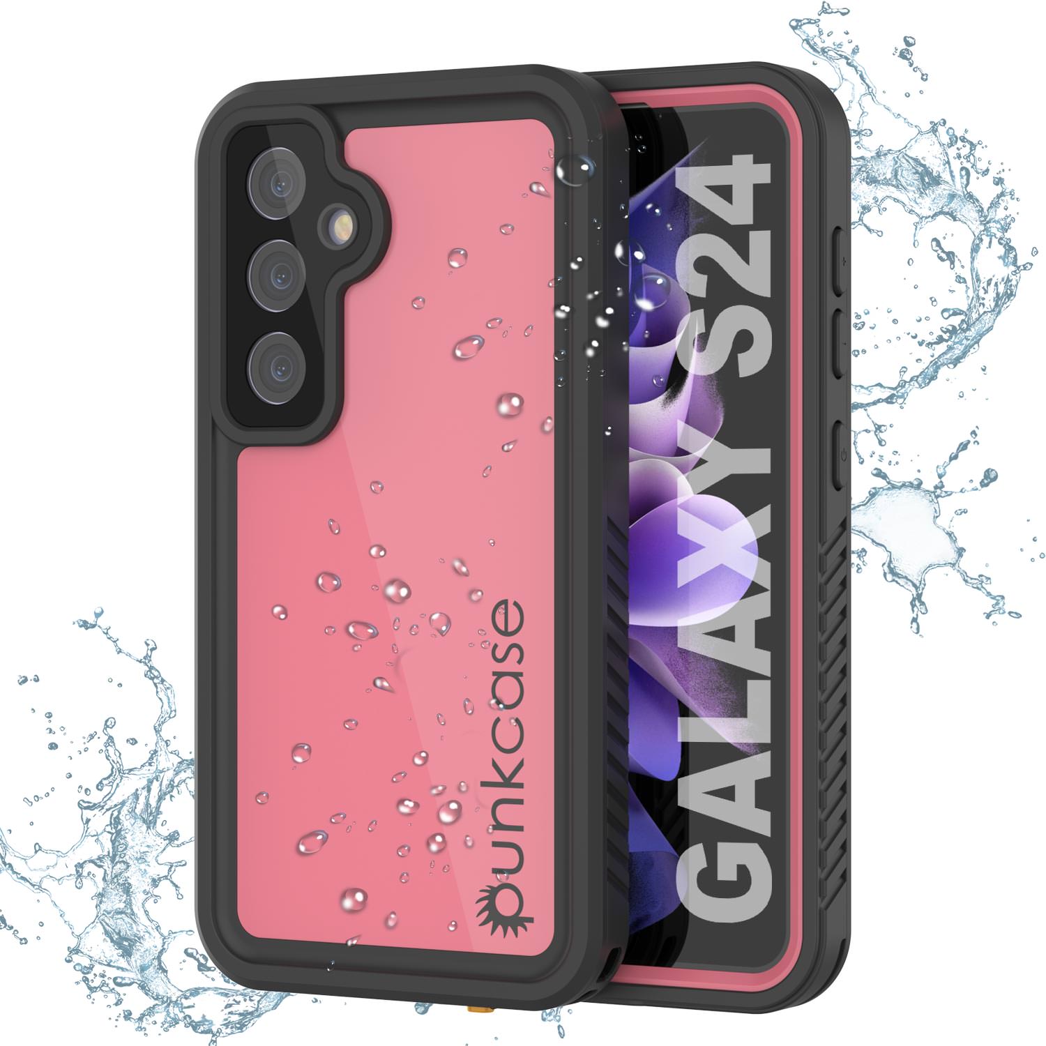 Galaxy S24 Waterproof Case PunkCase StudStar Pink Thin 6.2ft Underwater IP68 Shock/Snow Proof