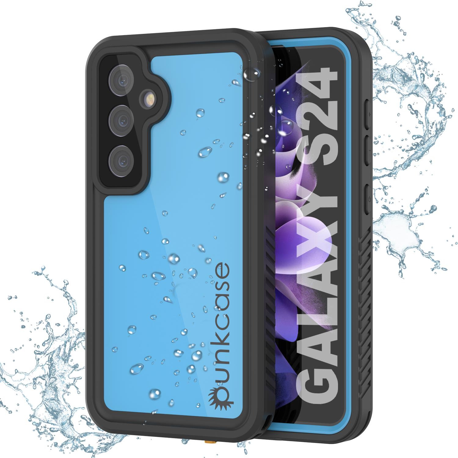 Galaxy S24 Waterproof Case PunkCase StudStar Light Green Thin 6.2ft Underwater IP68 ShockProof
