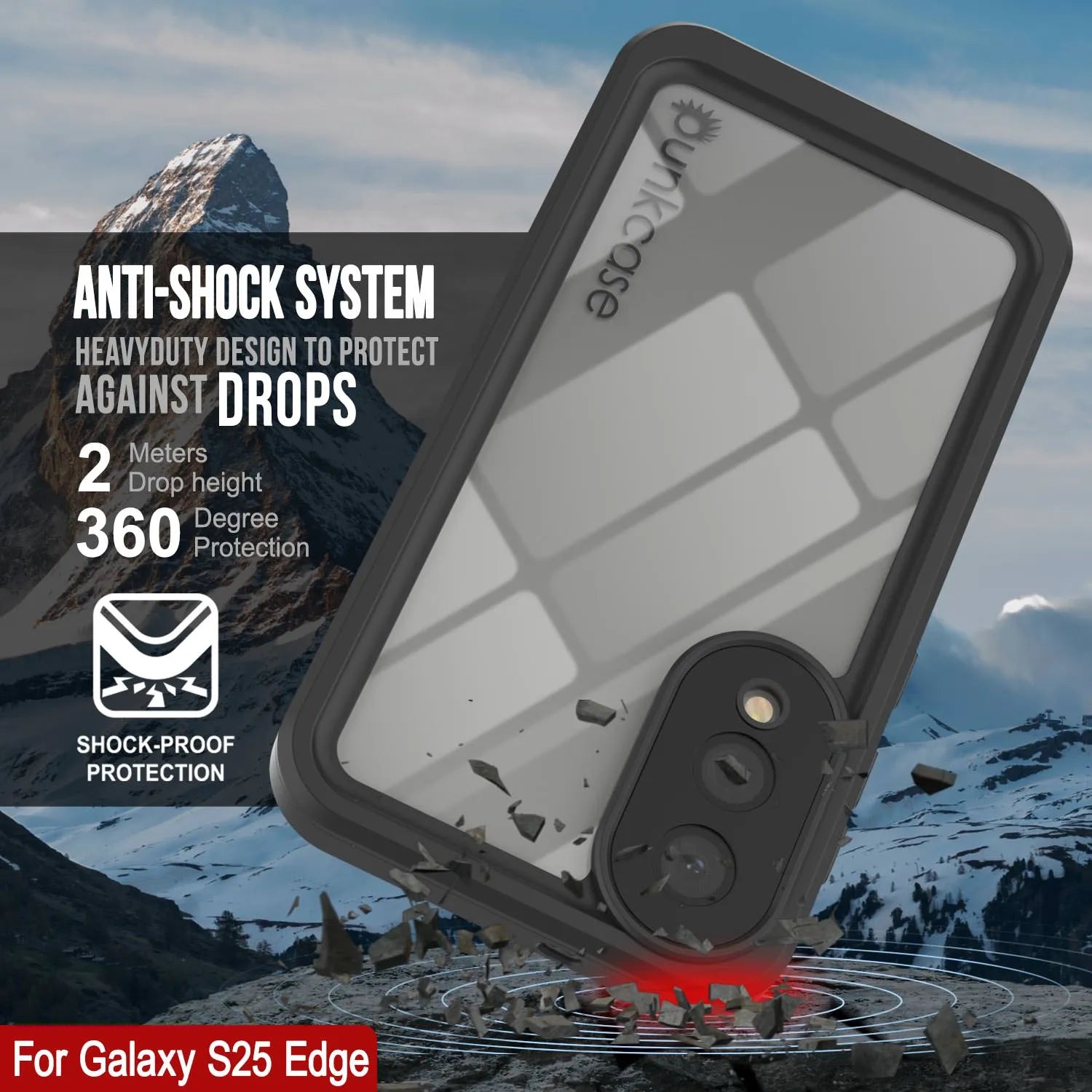 Galaxy S25 Edge Water/ Shockproof [Extreme Series] With Screen Protector Case [White]