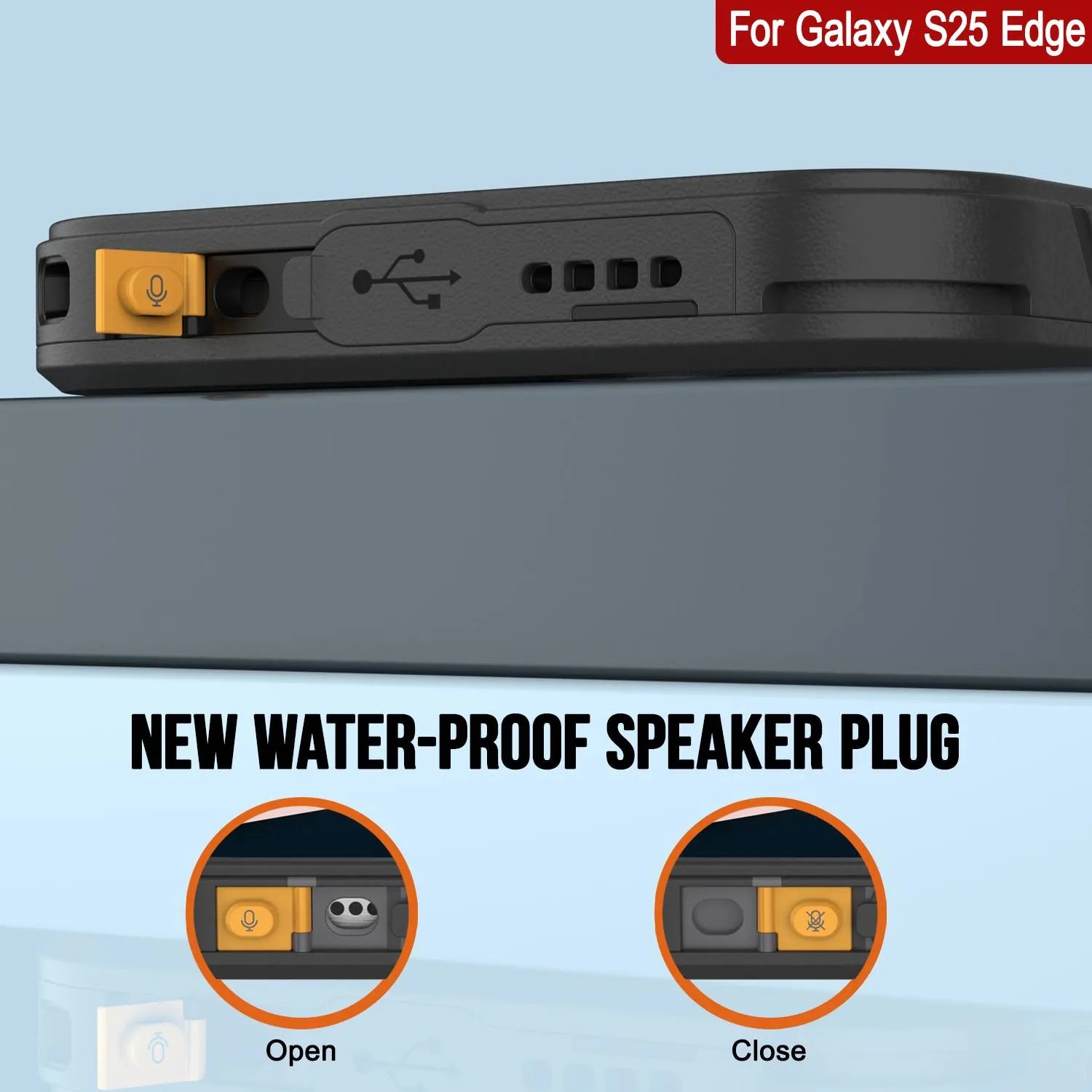Galaxy S25 Edge Water/ Shockproof [Extreme Series] With Screen Protector Case [Navy Blue]