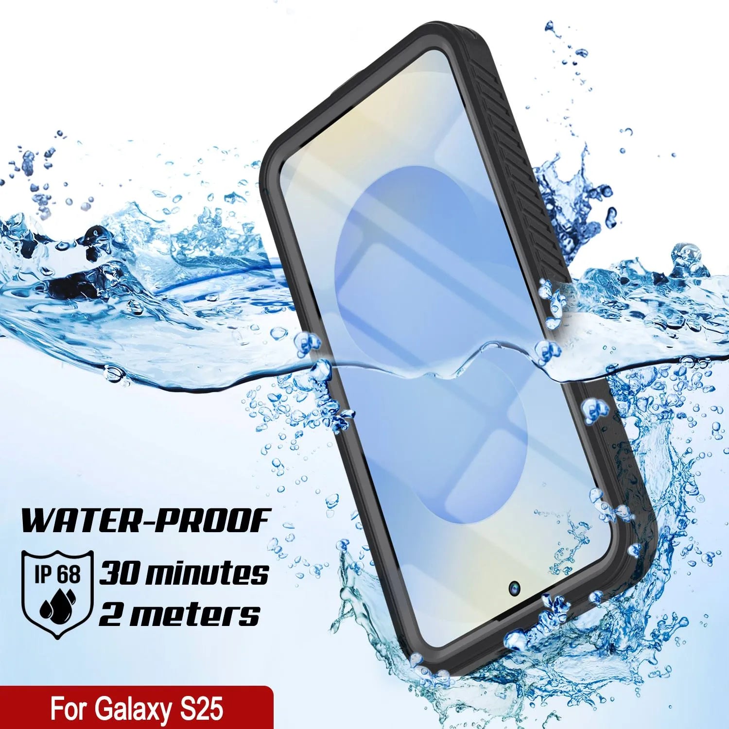 Galaxy S25 Waterproof Case, Punkcase [Extreme Mag Series] Armor Cover W/ Built In Screen Protector [Grey]