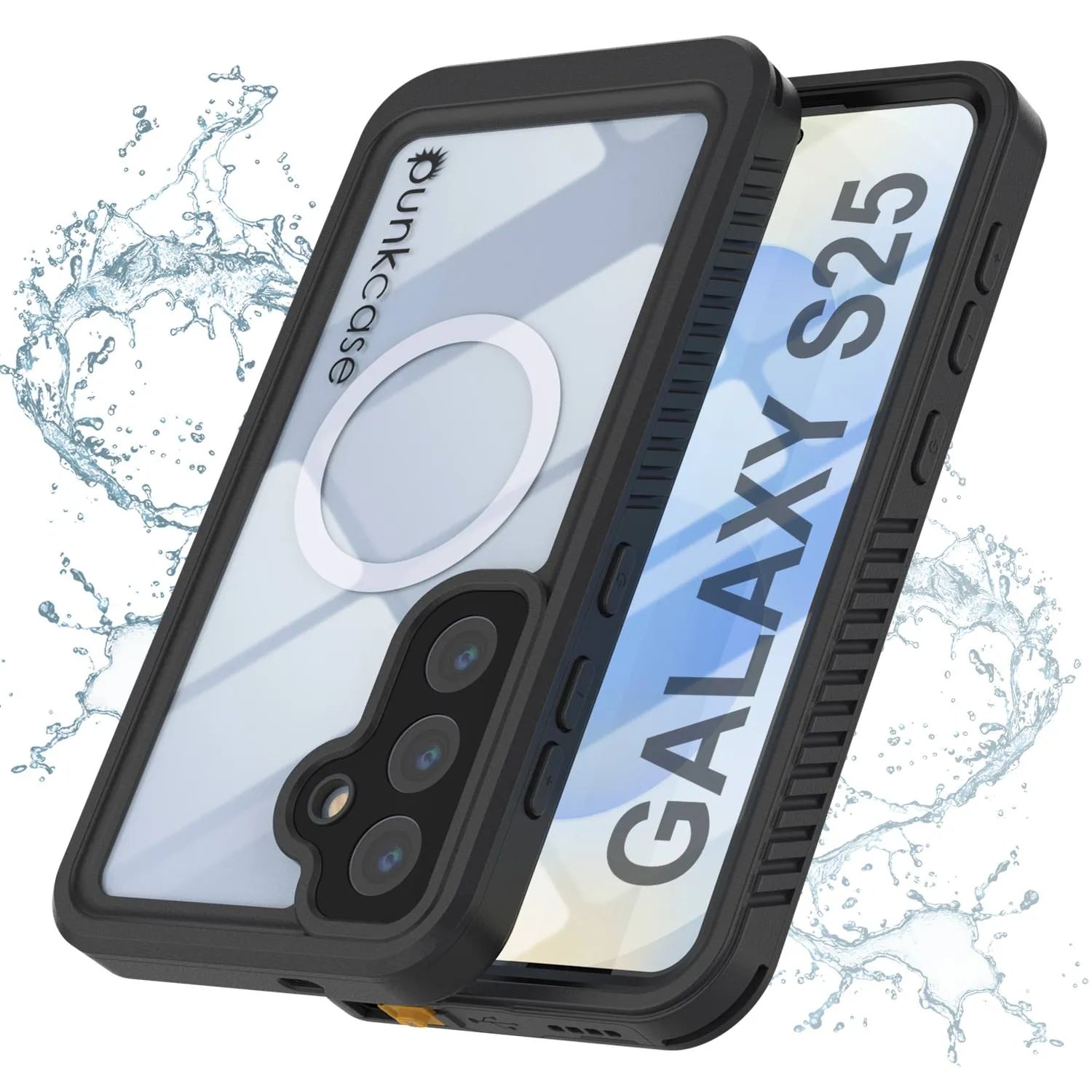 Galaxy S25 Waterproof Case, Punkcase [Extreme Mag Series] Armor Cover W/ Built In Screen Protector [White]