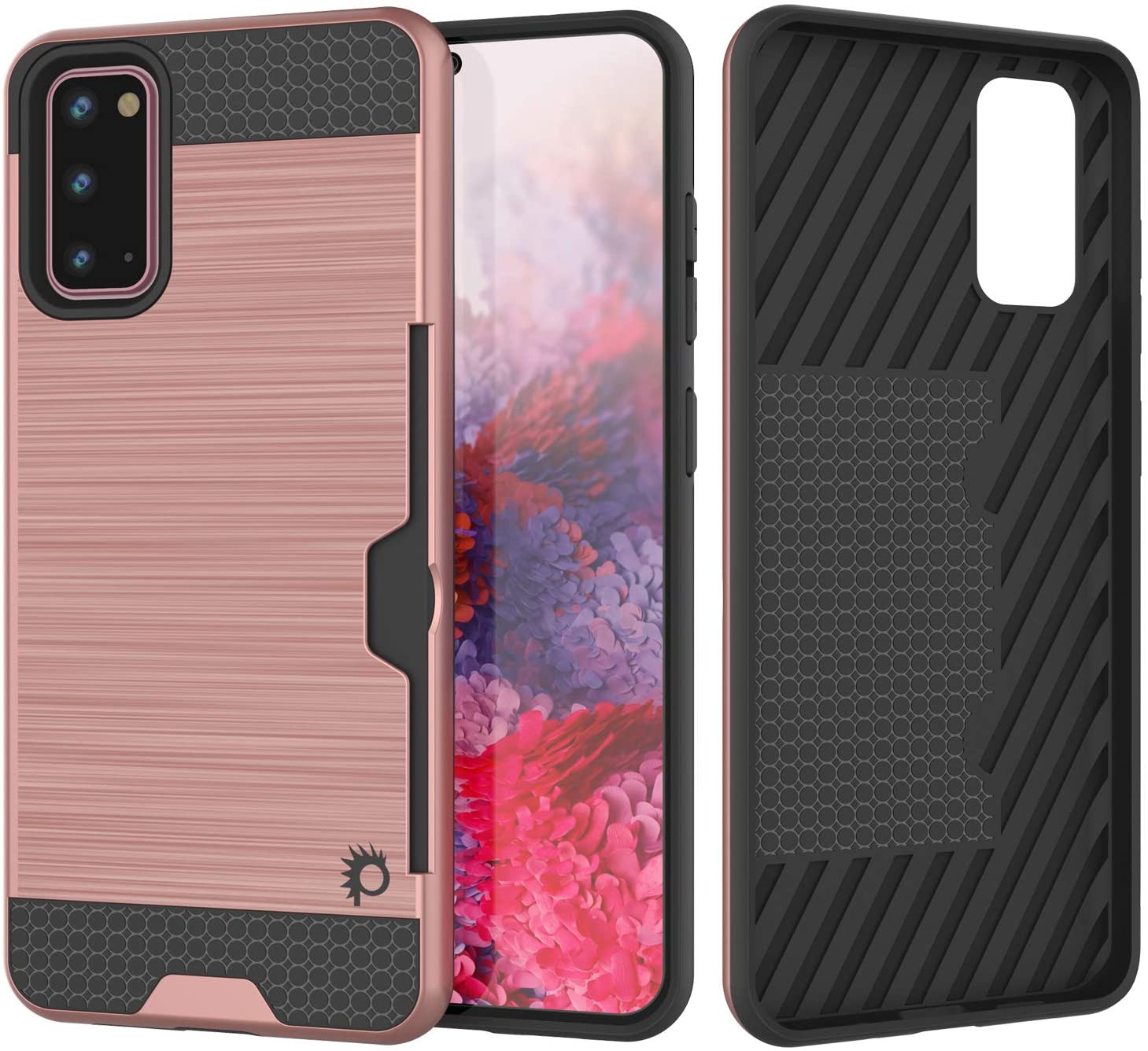 Galaxy S20 Case, PUNKcase [SLOT Series] [Slim Fit] Dual-Layer Armor Cover w/Integrated Anti-Shock System, Credit Card Slot [White]