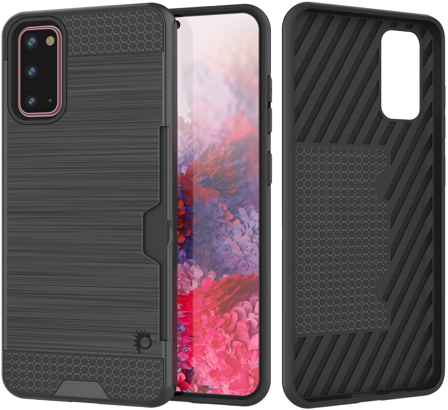 Galaxy S20 Case, PUNKcase [SLOT Series] [Slim Fit] Dual-Layer Armor Cover w/Integrated Anti-Shock System, Credit Card Slot [White]
