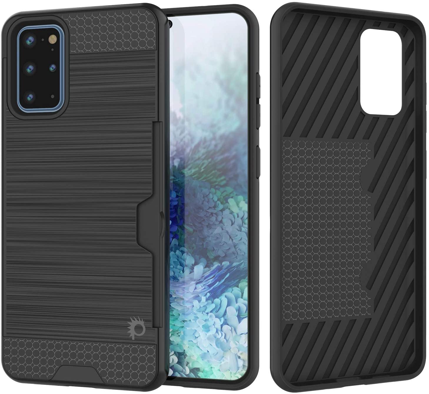 Galaxy S20+ Plus  Case, PUNKcase [SLOT Series] [Slim Fit] Dual-Layer Armor Cover w/Integrated Anti-Shock System, Credit Card Slot [Gold]