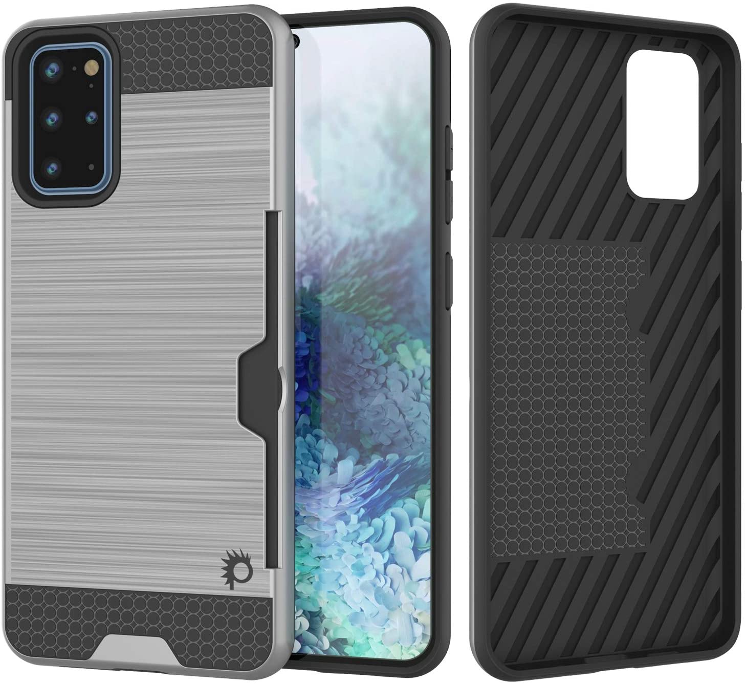 Galaxy S20+ Plus  Case, PUNKcase [SLOT Series] [Slim Fit] Dual-Layer Armor Cover w/Integrated Anti-Shock System, Credit Card Slot [Navy]