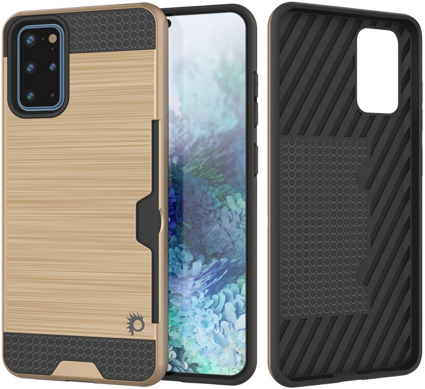 Galaxy S20+ Plus  Case, PUNKcase [SLOT Series] [Slim Fit] Dual-Layer Armor Cover w/Integrated Anti-Shock System, Credit Card Slot [White]