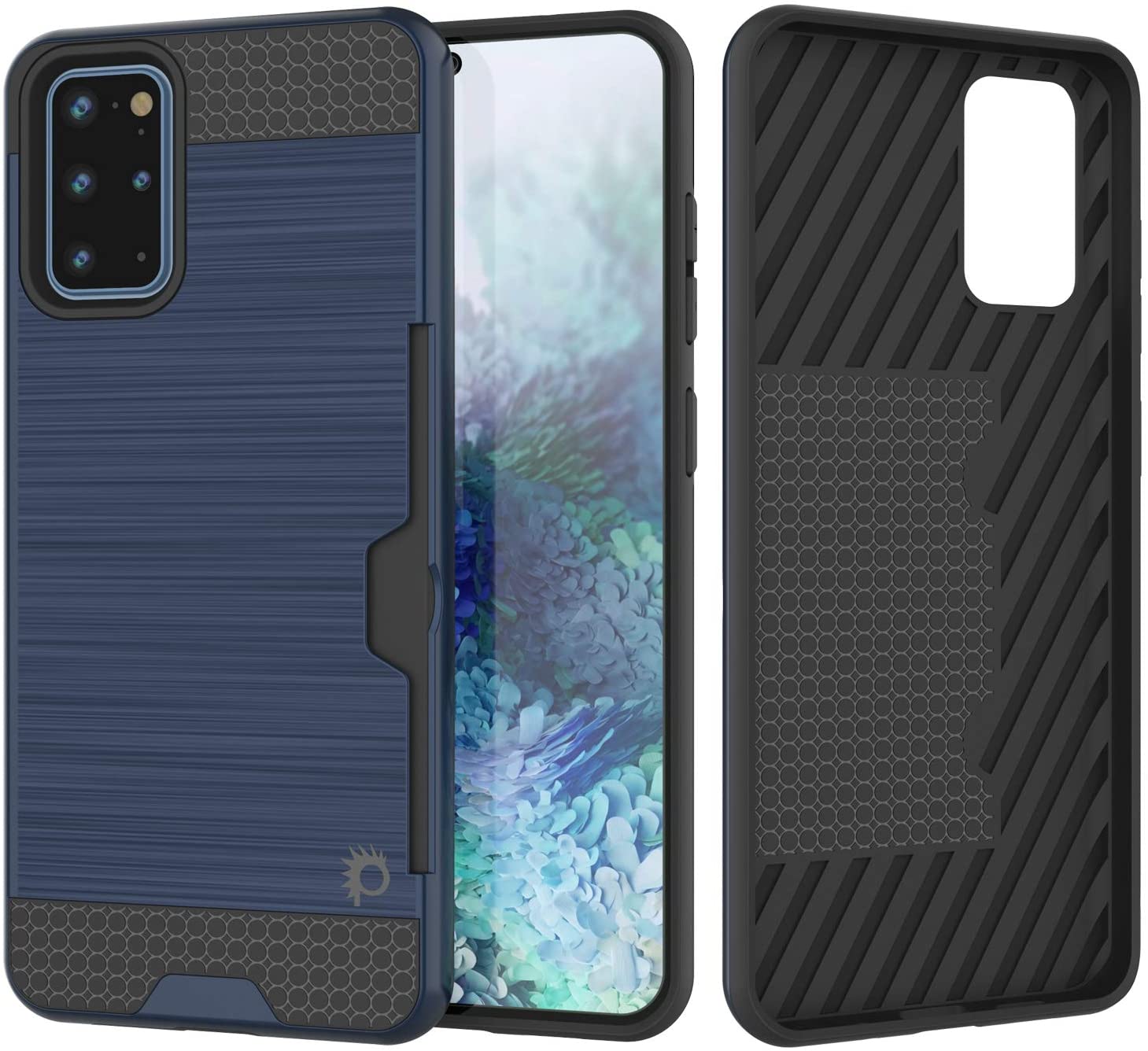 Galaxy S20+ Plus  Case, PUNKcase [SLOT Series] [Slim Fit] Dual-Layer Armor Cover w/Integrated Anti-Shock System, Credit Card Slot [Gold]