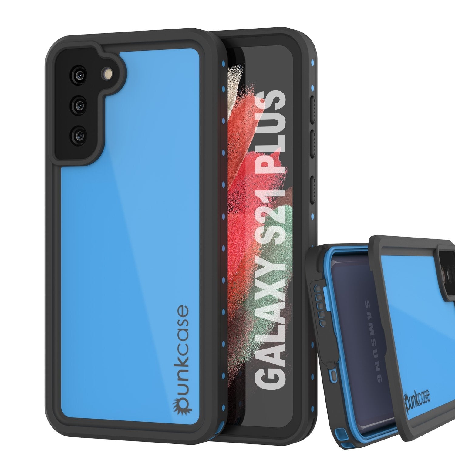 Galaxy S21+ Plus Waterproof Case PunkCase StudStar Teal Thin 6.6ft Underwater IP68 Shock/Snow Proof