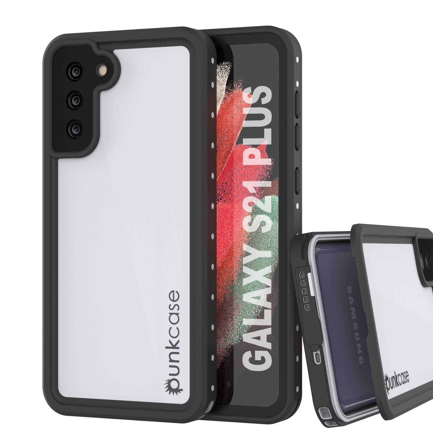 Galaxy S22+ Plus Waterproof Case PunkCase StudStar Black Thin 6.6ft Underwater IP68 Shock/Snow Proof