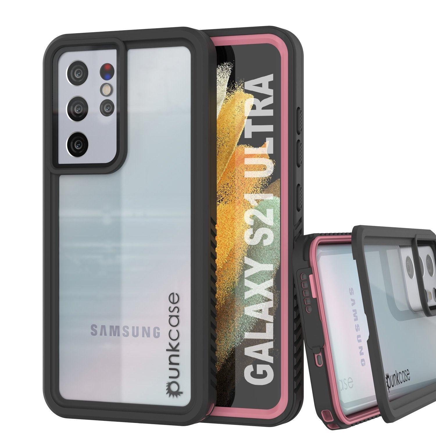 Galaxy S21 Ultra Water/Shock/Snowproof [Extreme Series] Slim Screen Protector Case [Red]