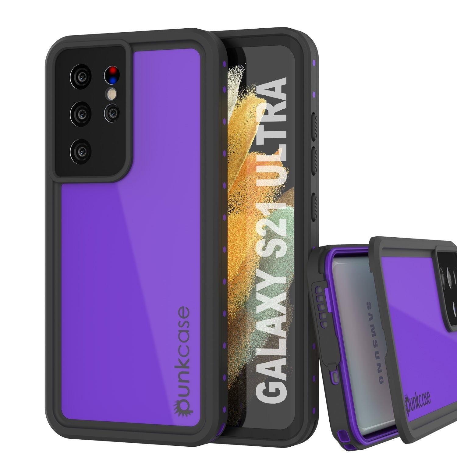Galaxy S22 Ultra Waterproof Case, Punkcase StudStar White Thin 6.6ft Underwater IP68 Shock/Snow Proof