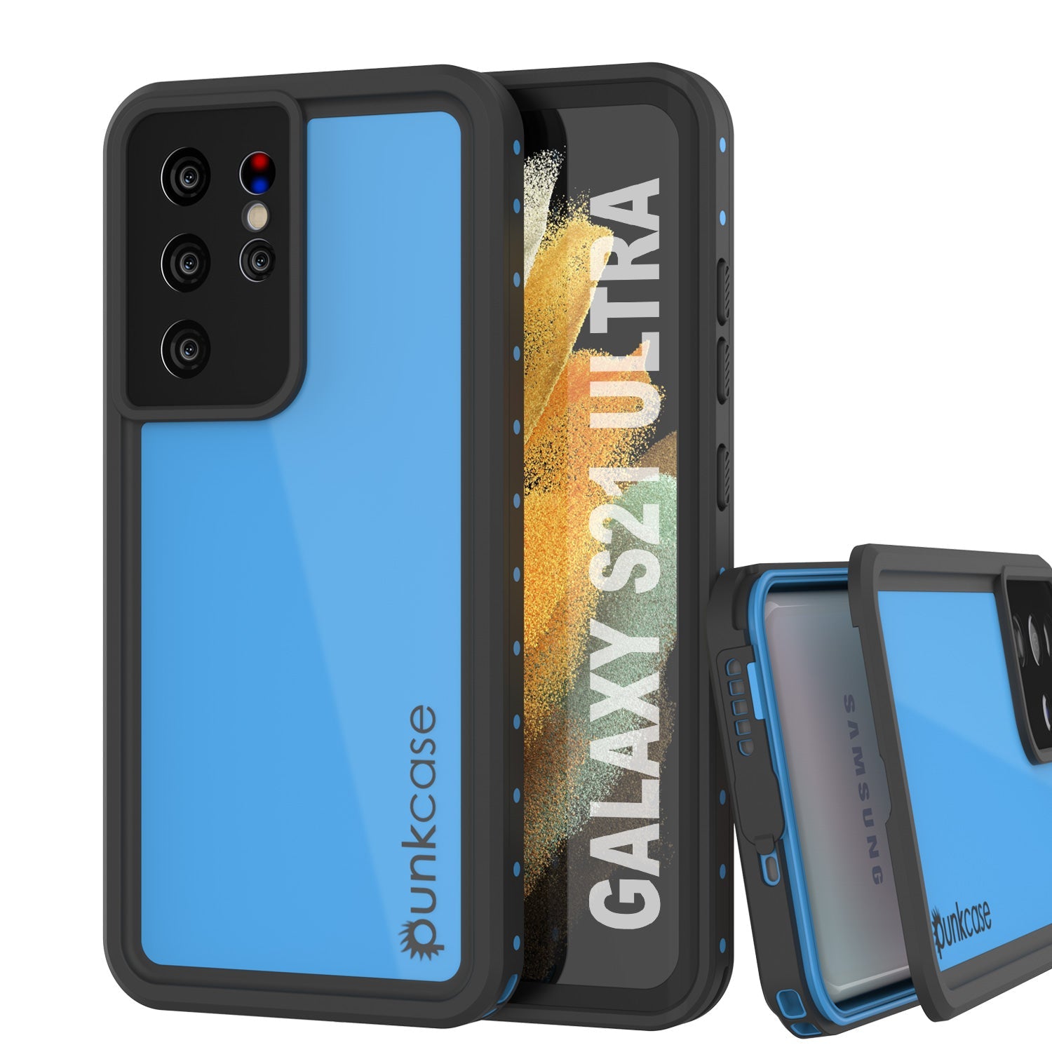 Galaxy S22 Ultra Waterproof Case PunkCase StudStar Clear Thin 6.6ft Underwater IP68 Shock/Snow Proof