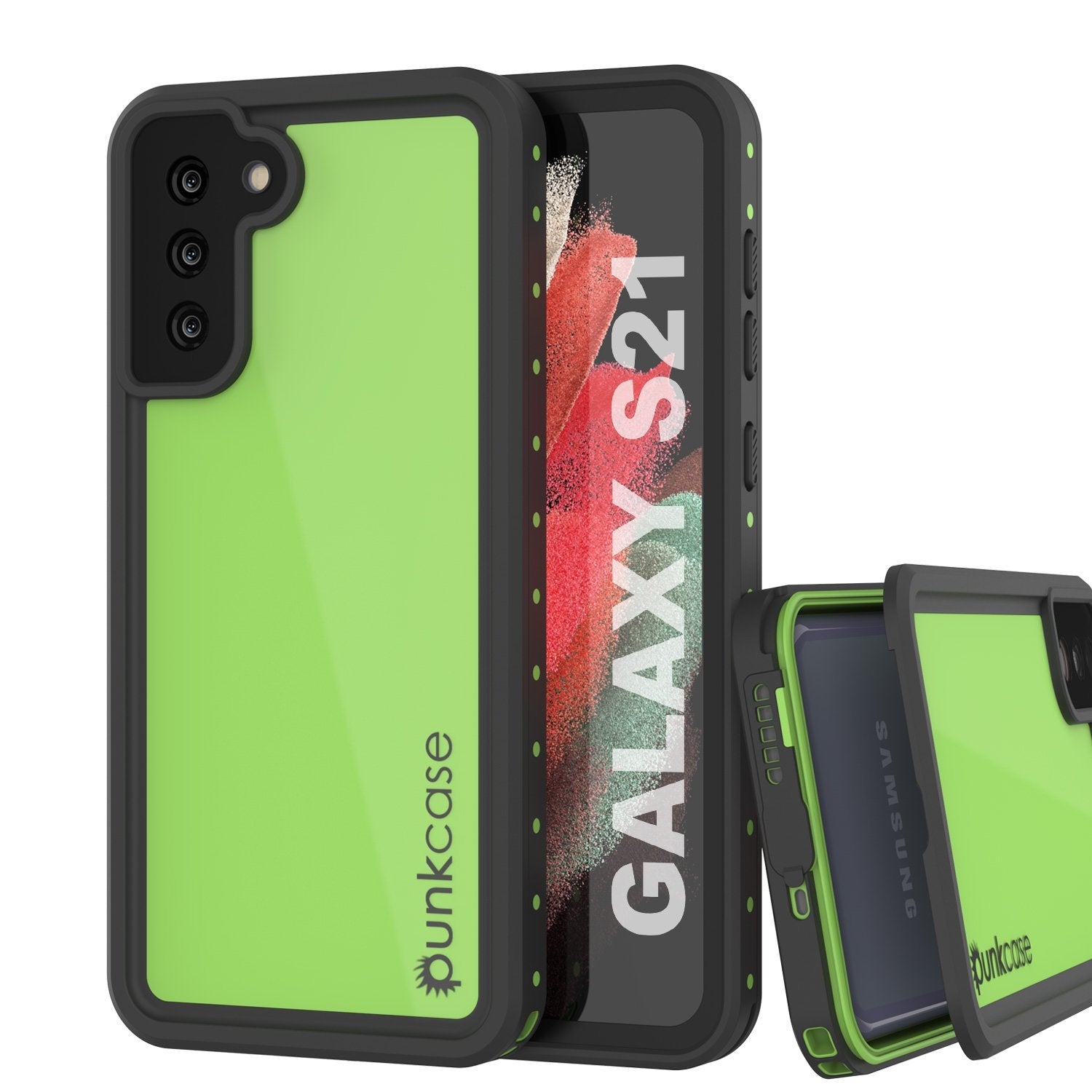 Galaxy S21 Waterproof Case, Punkcase StudStar White Thin 6.6ft Underwater IP68 Shock/Snow Proof