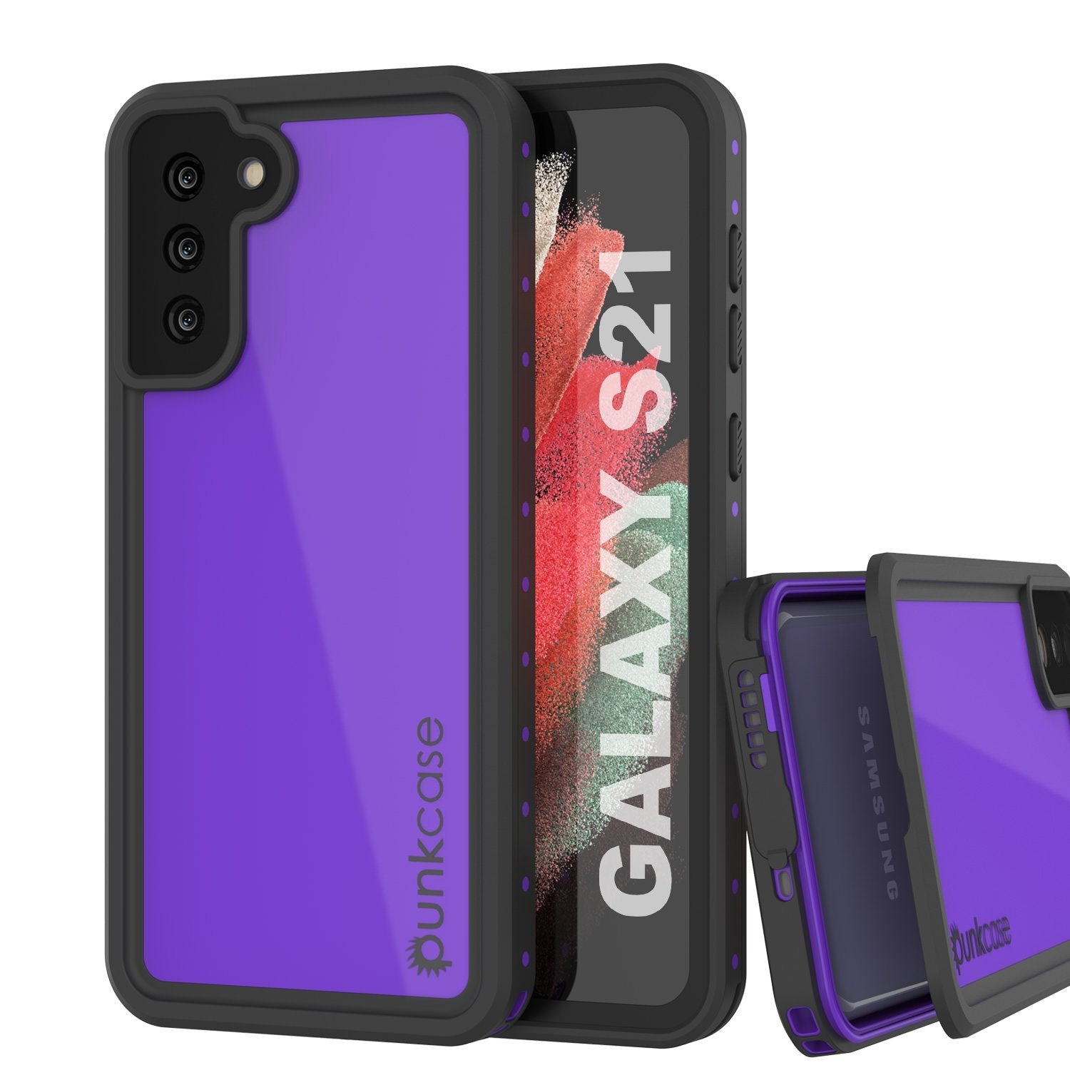 Galaxy S21 Waterproof Case PunkCase StudStar Pink Thin 6.6ft Underwater IP68 Shock/Snow Proof