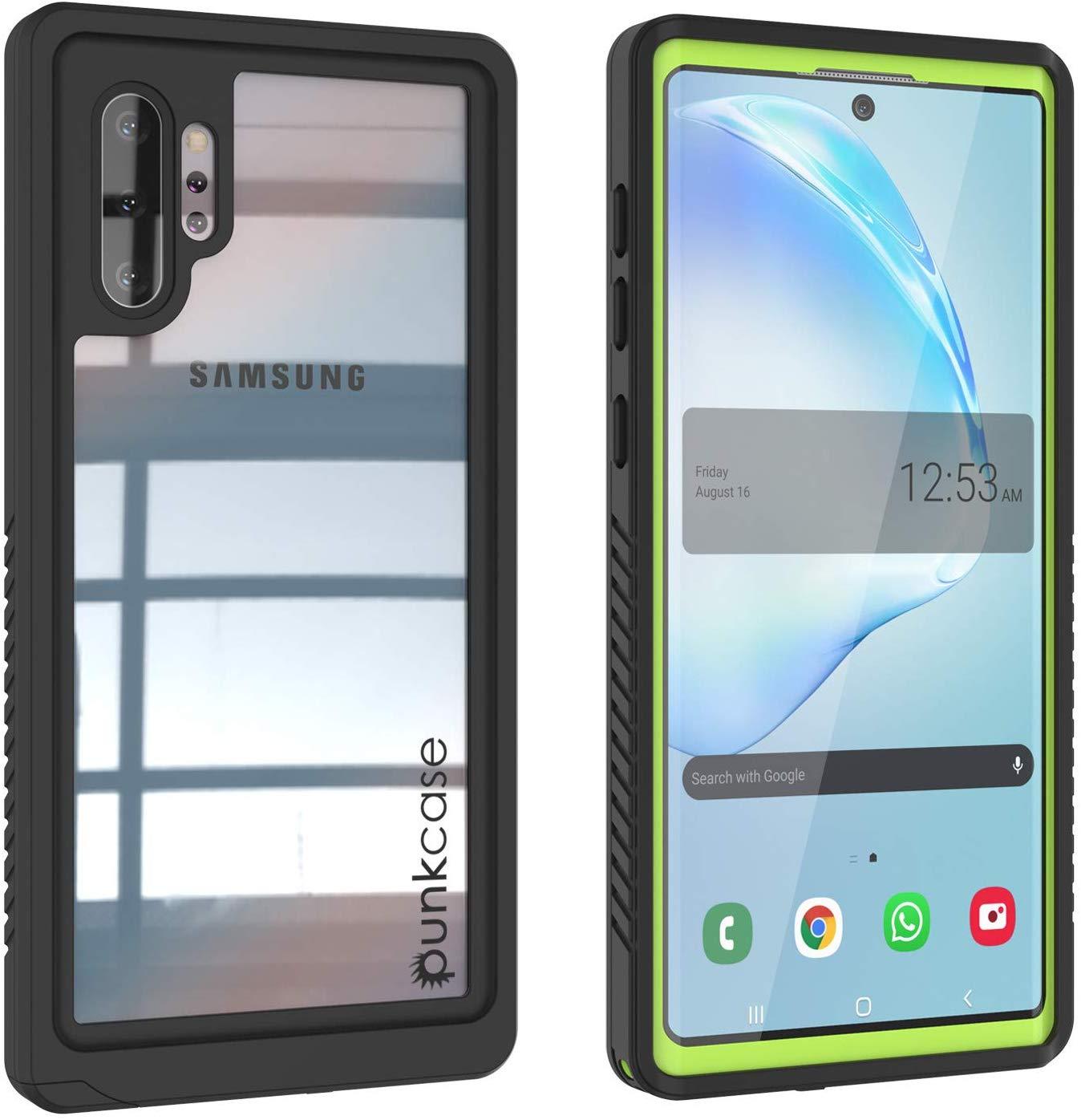 Galaxy Note 10+ Plus Case, Punkcase [Extreme Series] Armor Cover W/ Built In Screen Protector [Black]