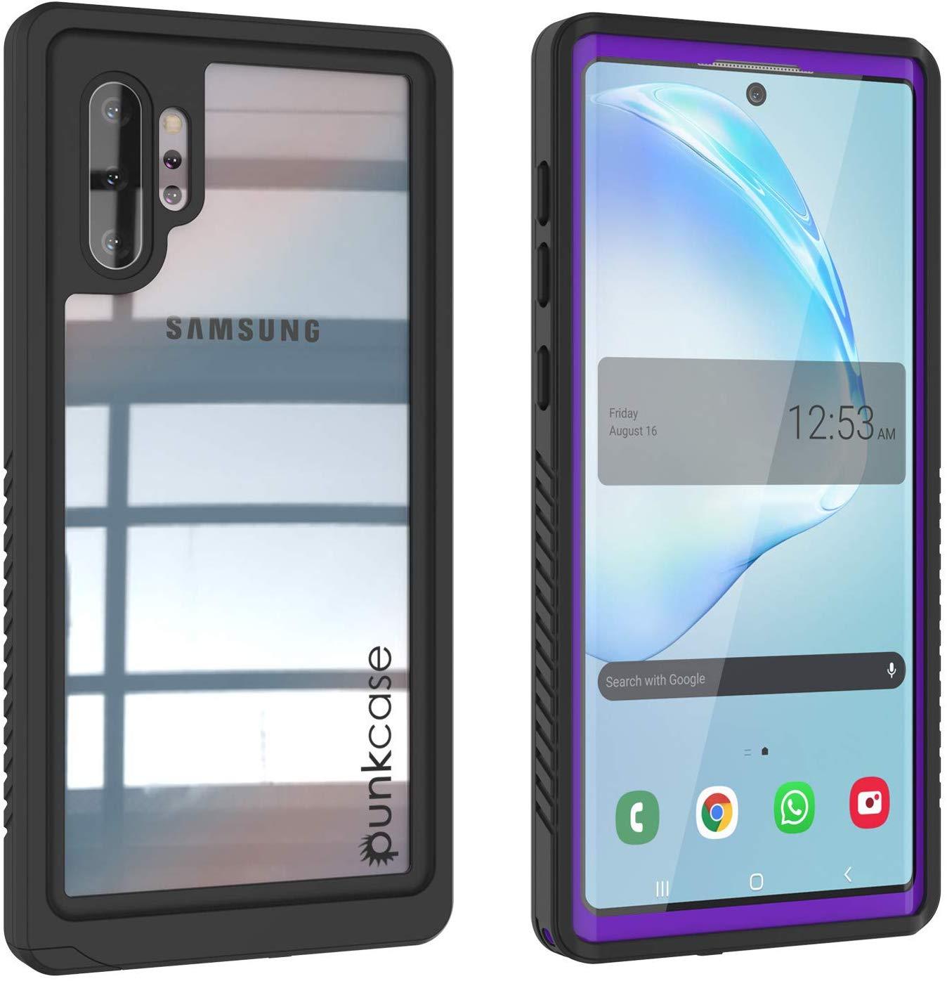 Galaxy Note 10+ Plus Case, Punkcase [Extreme Series] Armor Cover W/ Built In Screen Protector [Black]