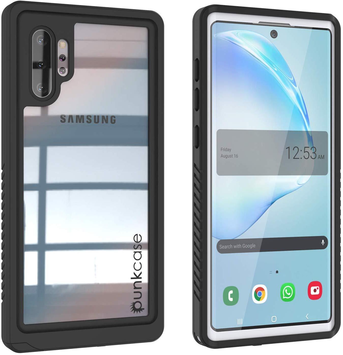 Galaxy Note 10+ Plus Case, Punkcase [Extreme Series] Armor Cover W/ Built In Screen Protector [Black]