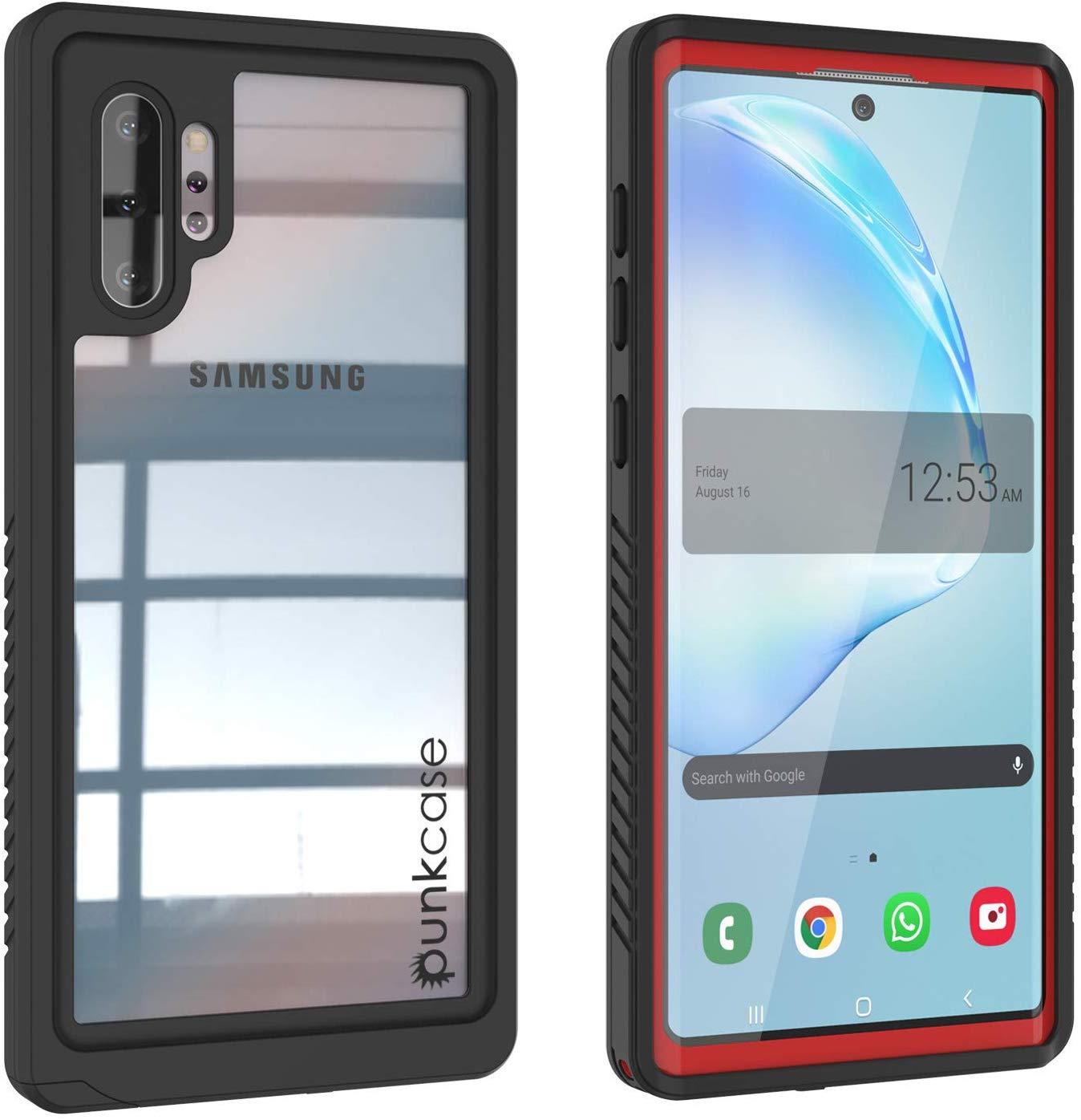 Galaxy Note 10+ Plus Case, Punkcase [Extreme Series] Armor Cover W/ Built In Screen Protector [Black]