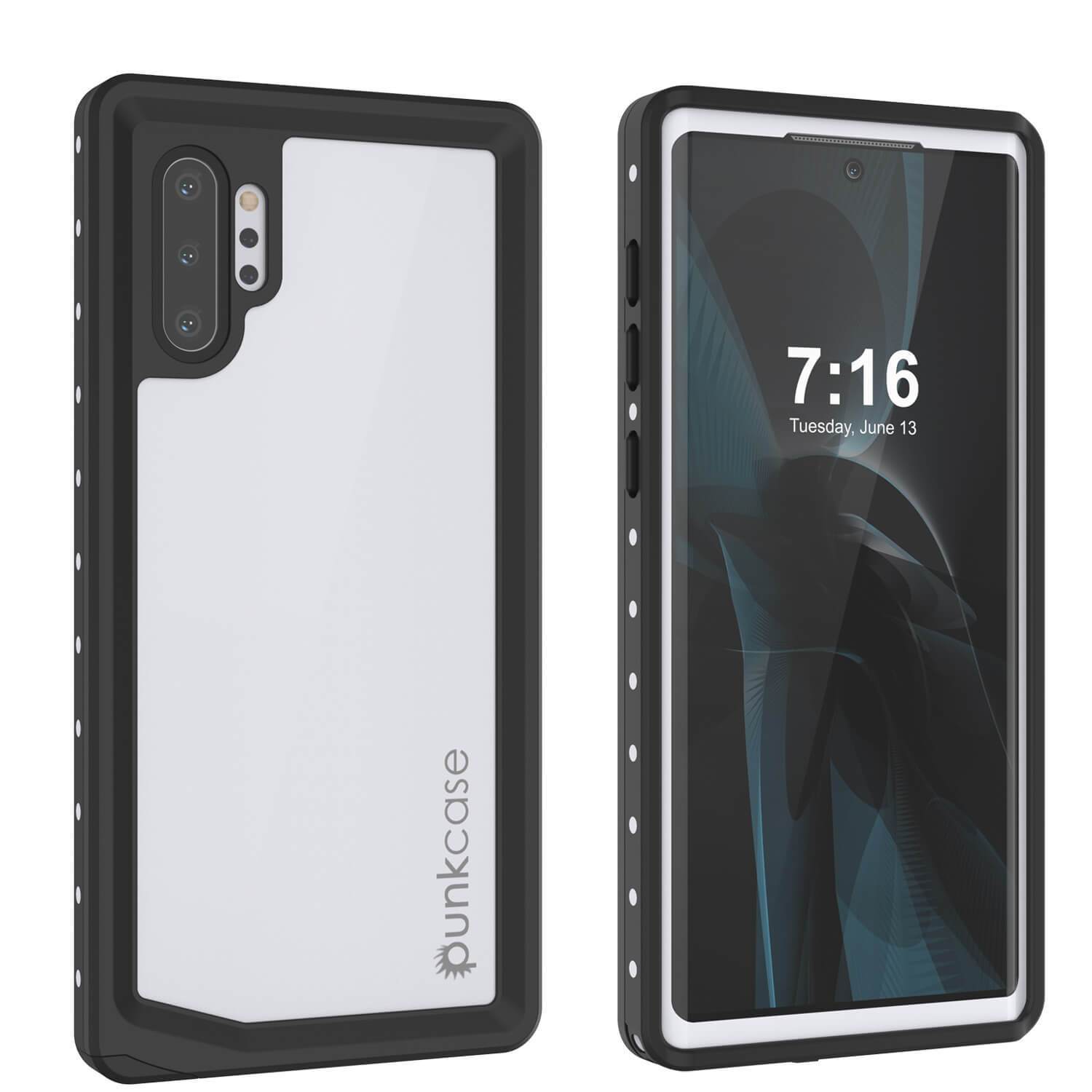 Galaxy Note 10+ Plus Waterproof Case, Punkcase Studstar Clear Thin Armor Cover