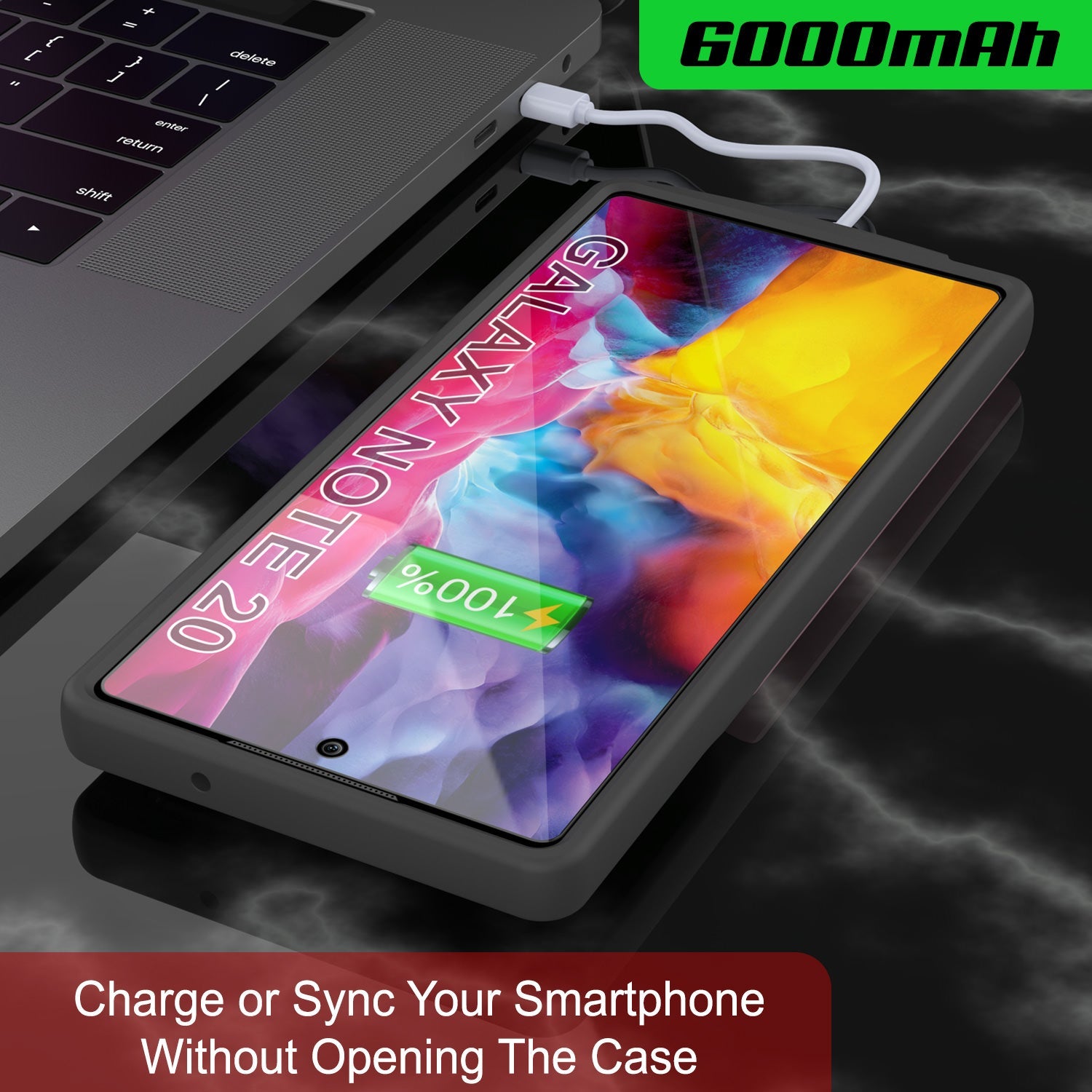 Galaxy Note 20 6000mAH Battery Charger Slim Case [Black]