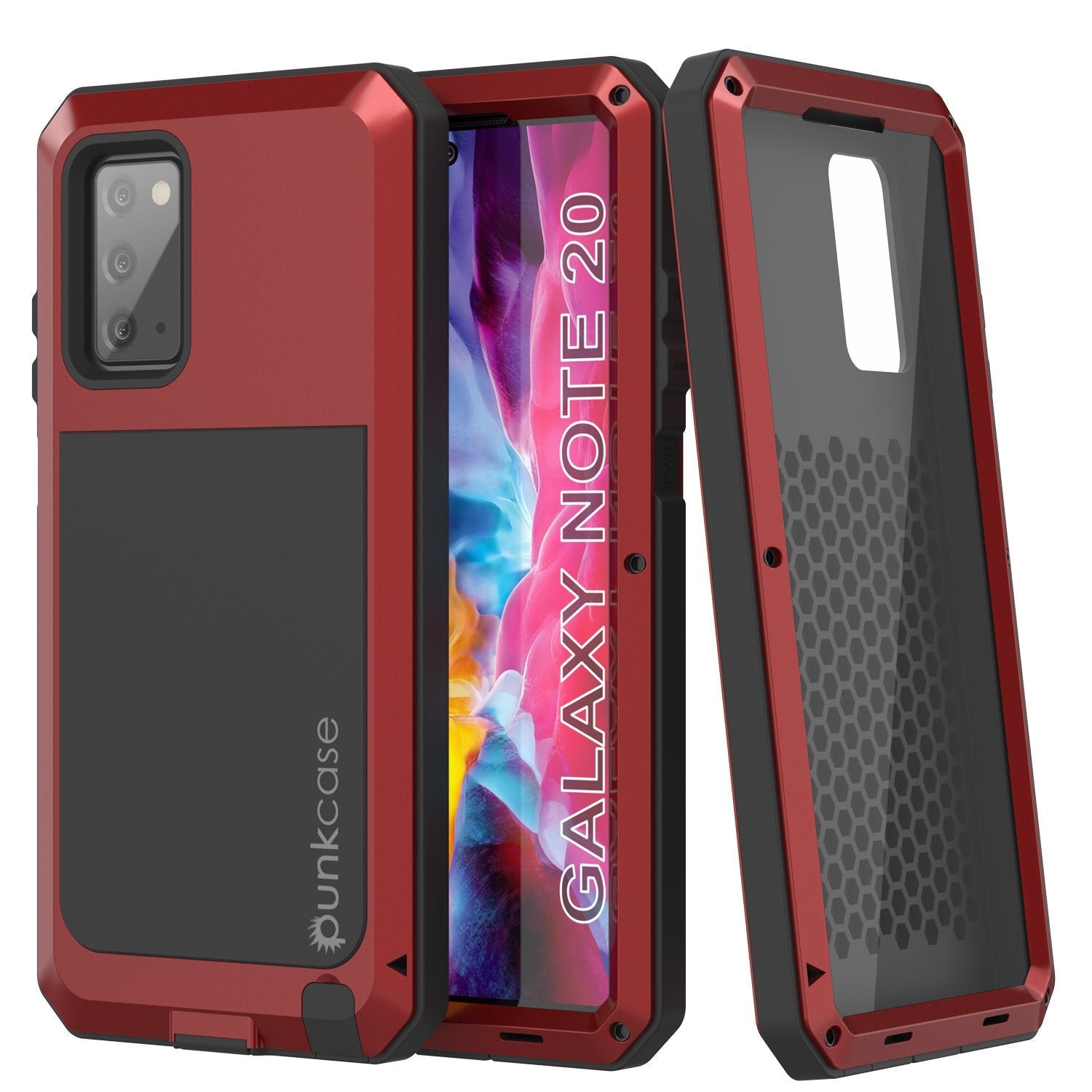 Galaxy Note 20  Case, PUNKcase Metallic Neon Shockproof  Slim Metal Armor Case [Neon]