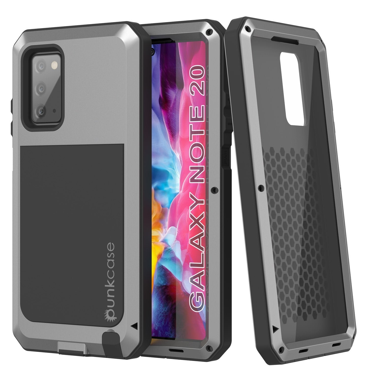 Galaxy Note 20  Case, PUNKcase Metallic Red Shockproof  Slim Metal Armor Case [Red]