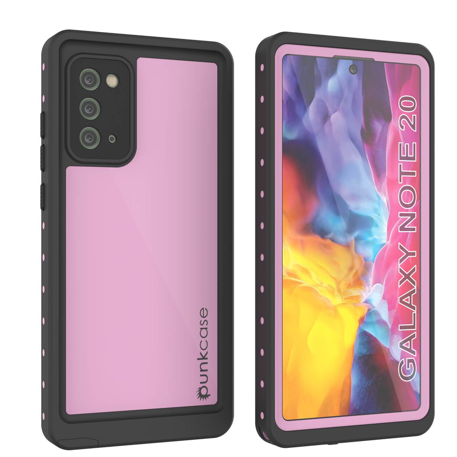 Galaxy Note 20 Waterproof Case, Punkcase Studstar Red Series Thin Armor Cover