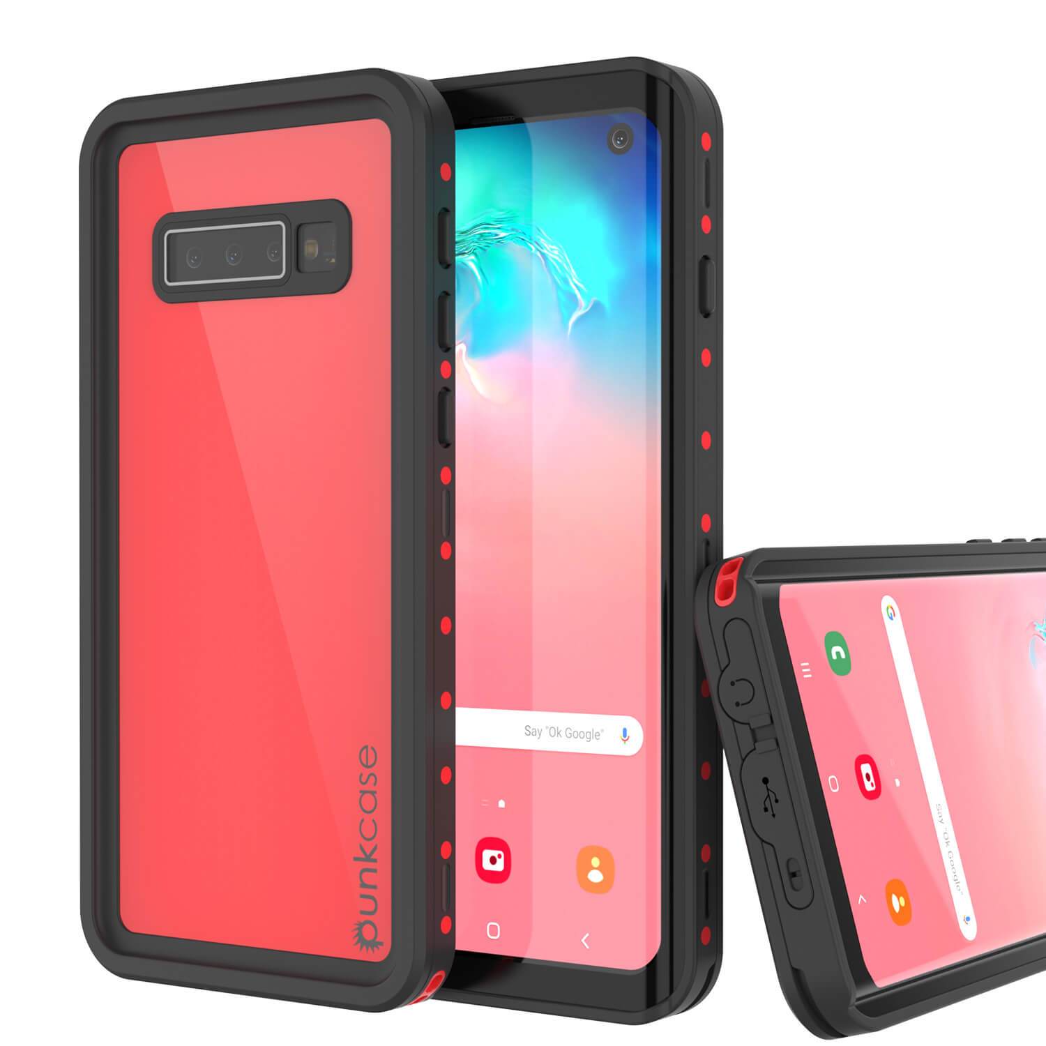 Galaxy S10 Waterproof Case, Punkcase StudStar White Thin 6.6ft Underwater IP68 Shock/Snow Proof