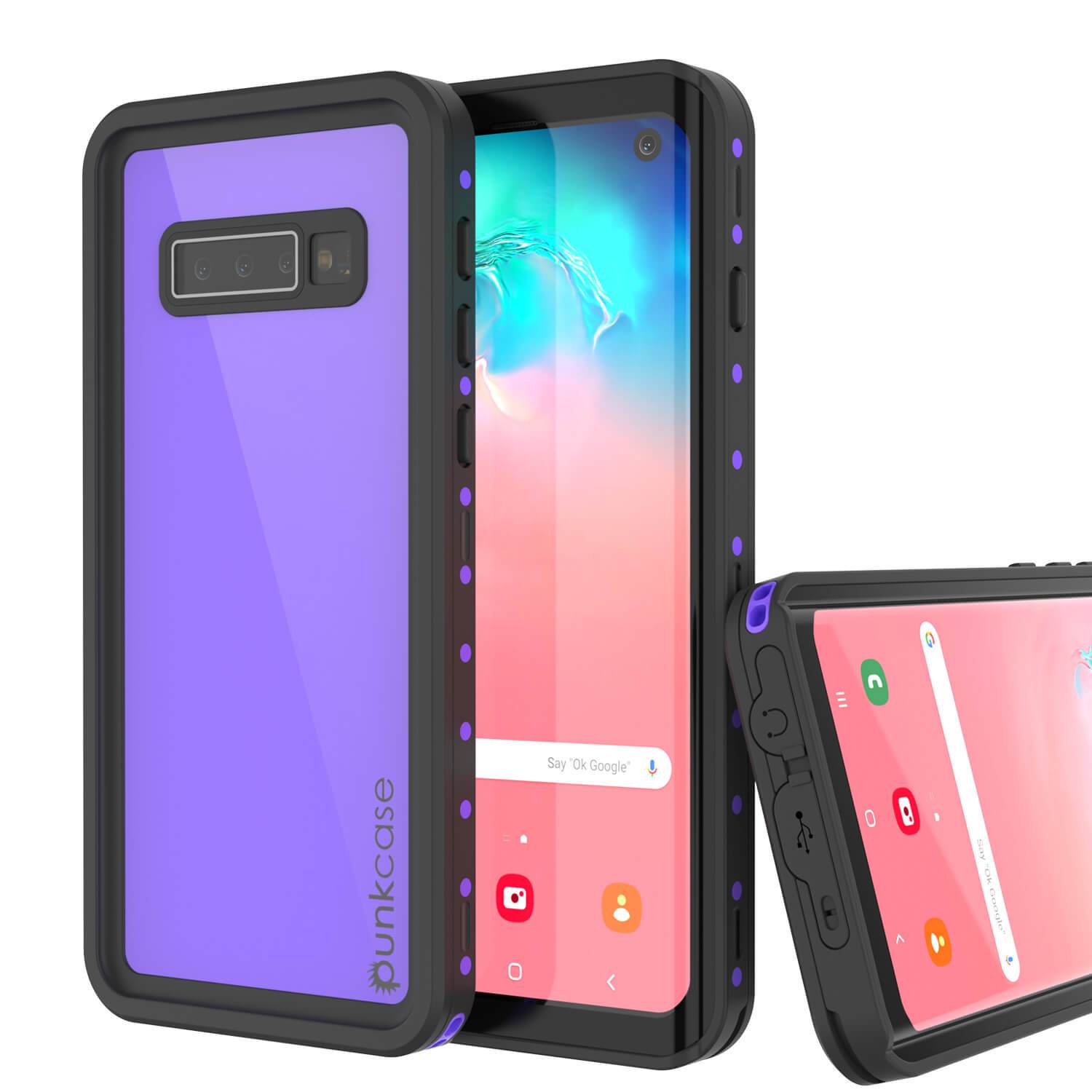 Galaxy S10 Waterproof Case PunkCase StudStar Light Blue Thin 6.6ft Underwater IP68 ShockProof