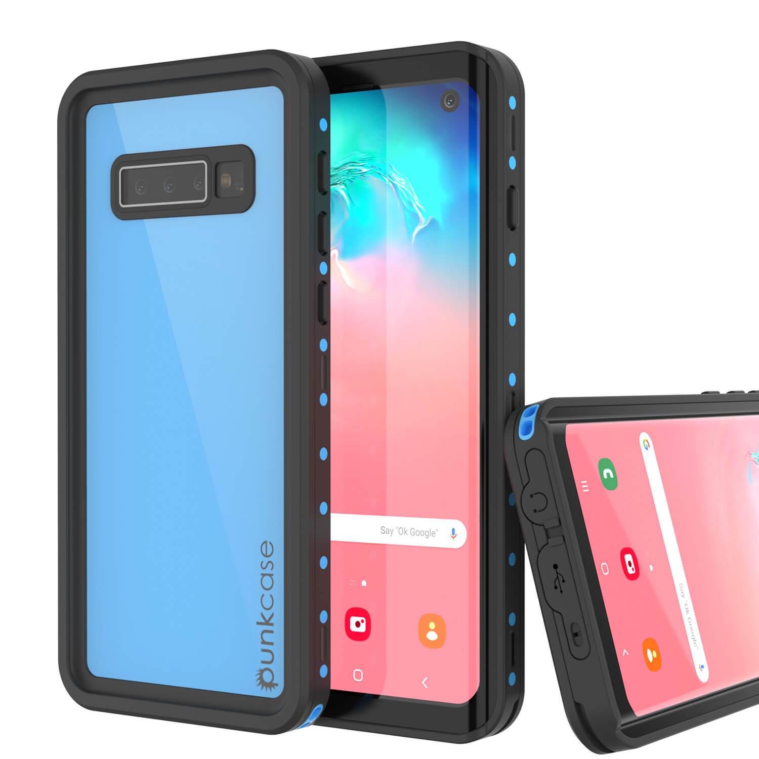 Galaxy S10 Waterproof Case, Punkcase StudStar White Thin 6.6ft Underwater IP68 Shock/Snow Proof