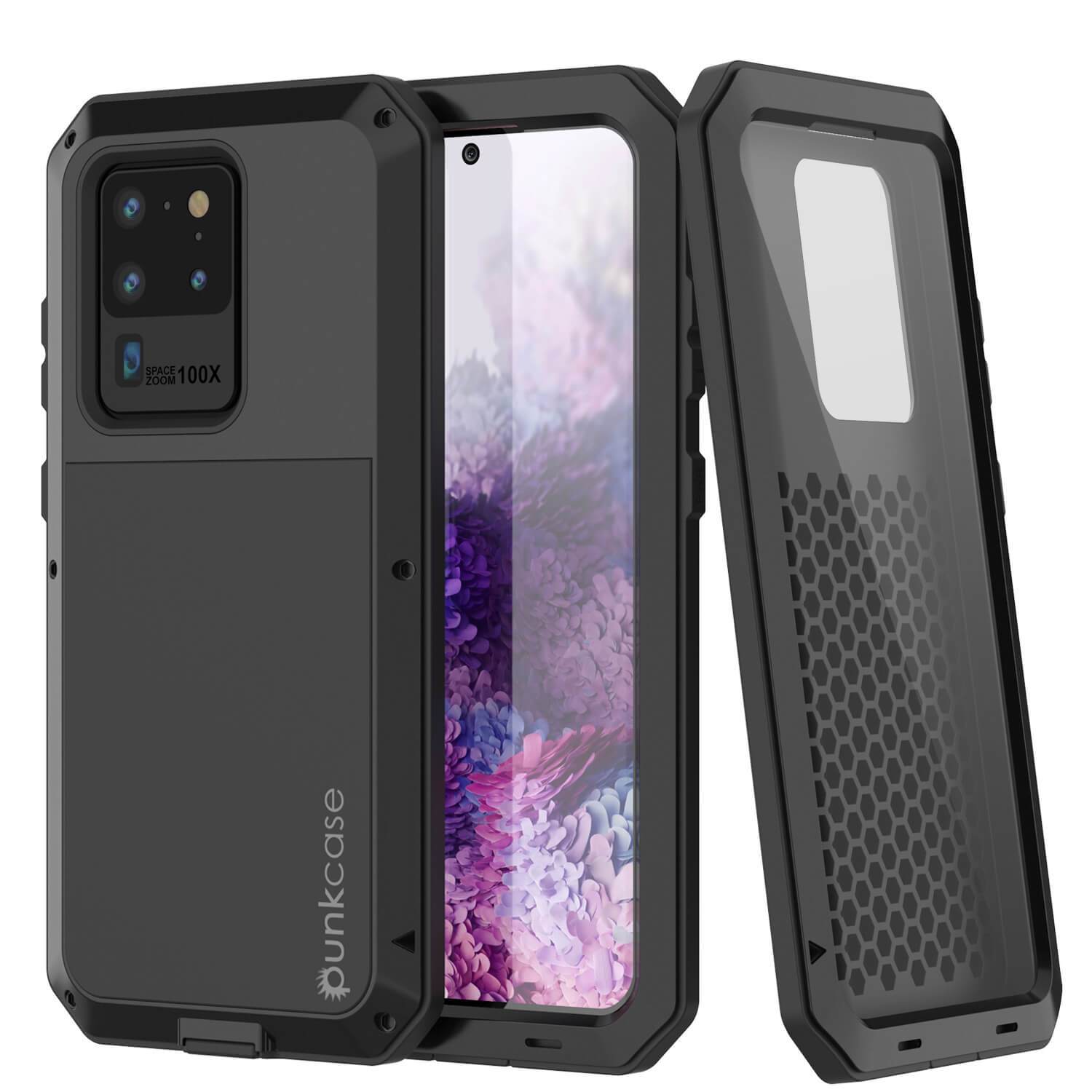Galaxy S20 Ultra Metal Case, Heavy Duty Military Grade Rugged Armor Cover [Red]