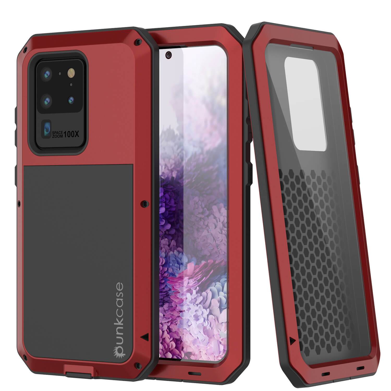 Galaxy S20 Ultra Metal Case, Heavy Duty Military Grade Rugged Armor Cover [Gold]
