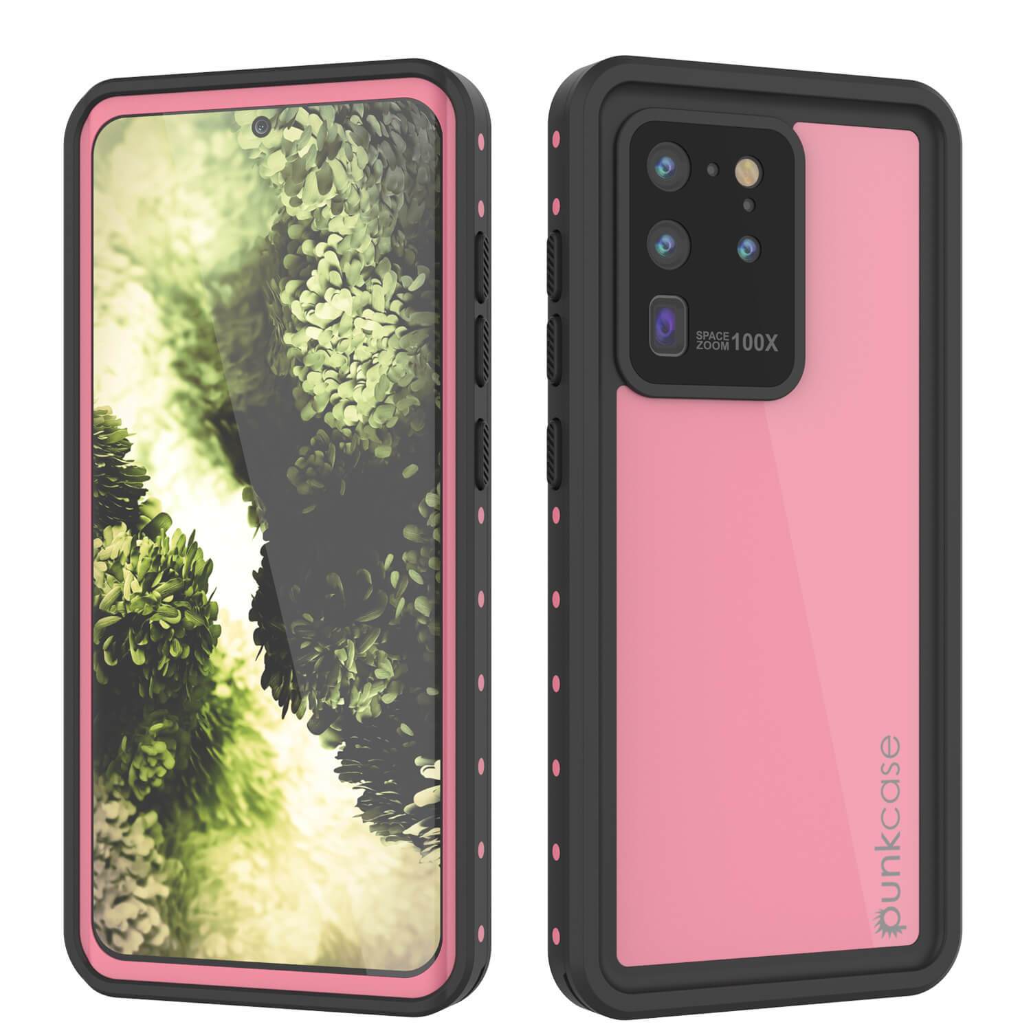 Galaxy S20 Ultra Waterproof Case PunkCase StudStar Red Thin 6.6ft Underwater IP68 Shock/Snow Proof
