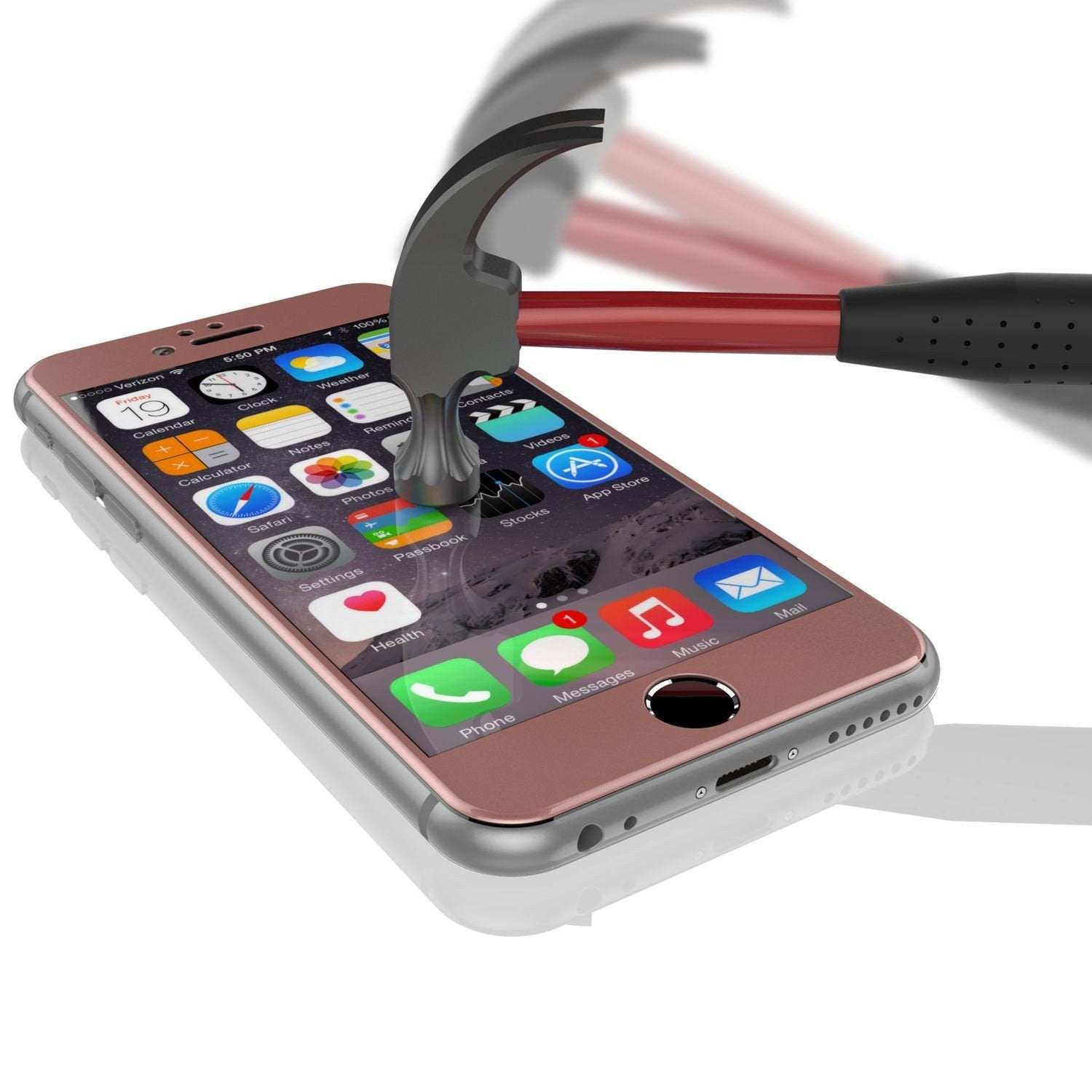 iPhone 6+/6s+ Plus White Screen Protector, Punkcase SHIELD Tempered Glass Protector 0.33mm Thick 9H