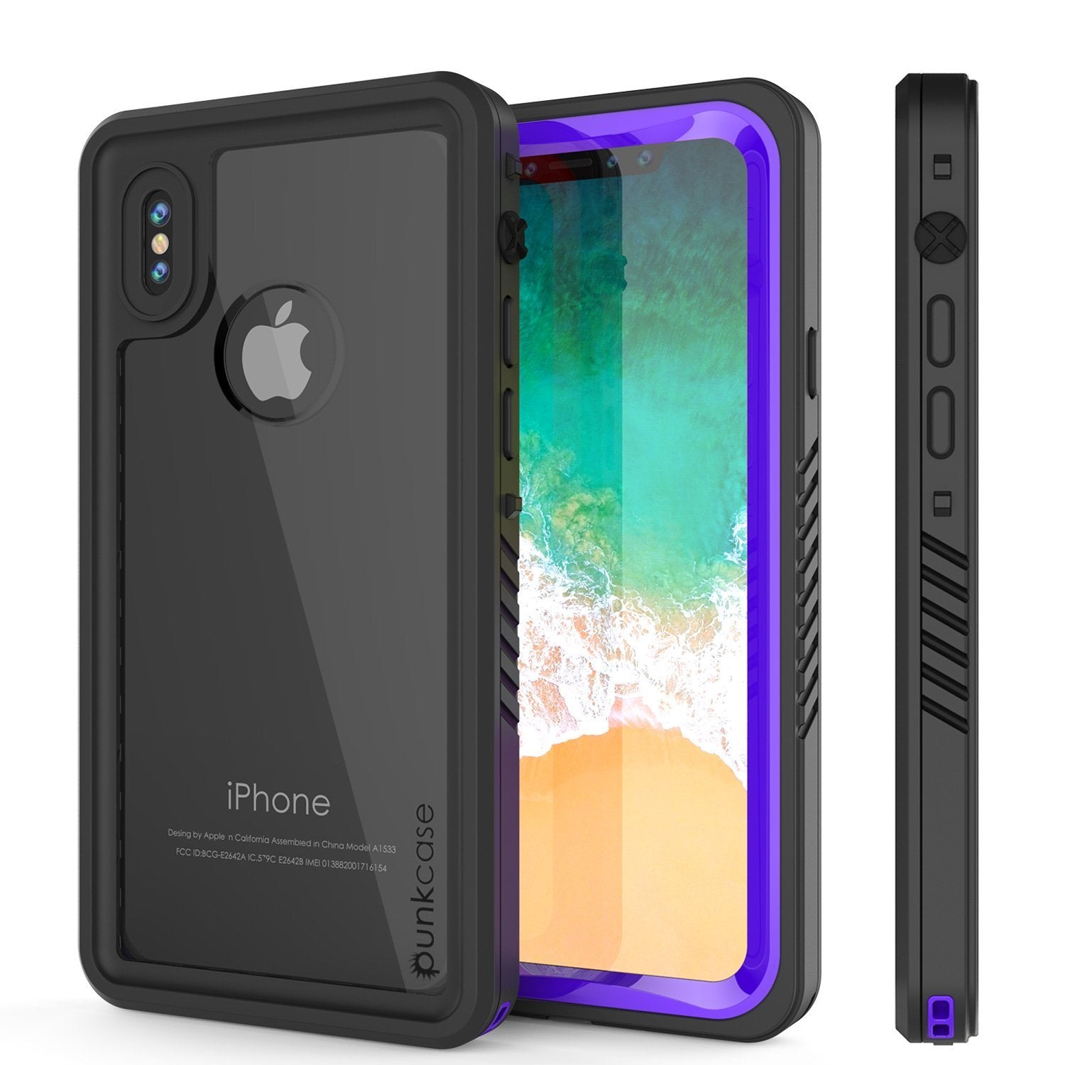 iPhone XS Max Waterproof Case, Punkcase [Extreme Series] Armor Cover W/ Built In Screen Protector [White]