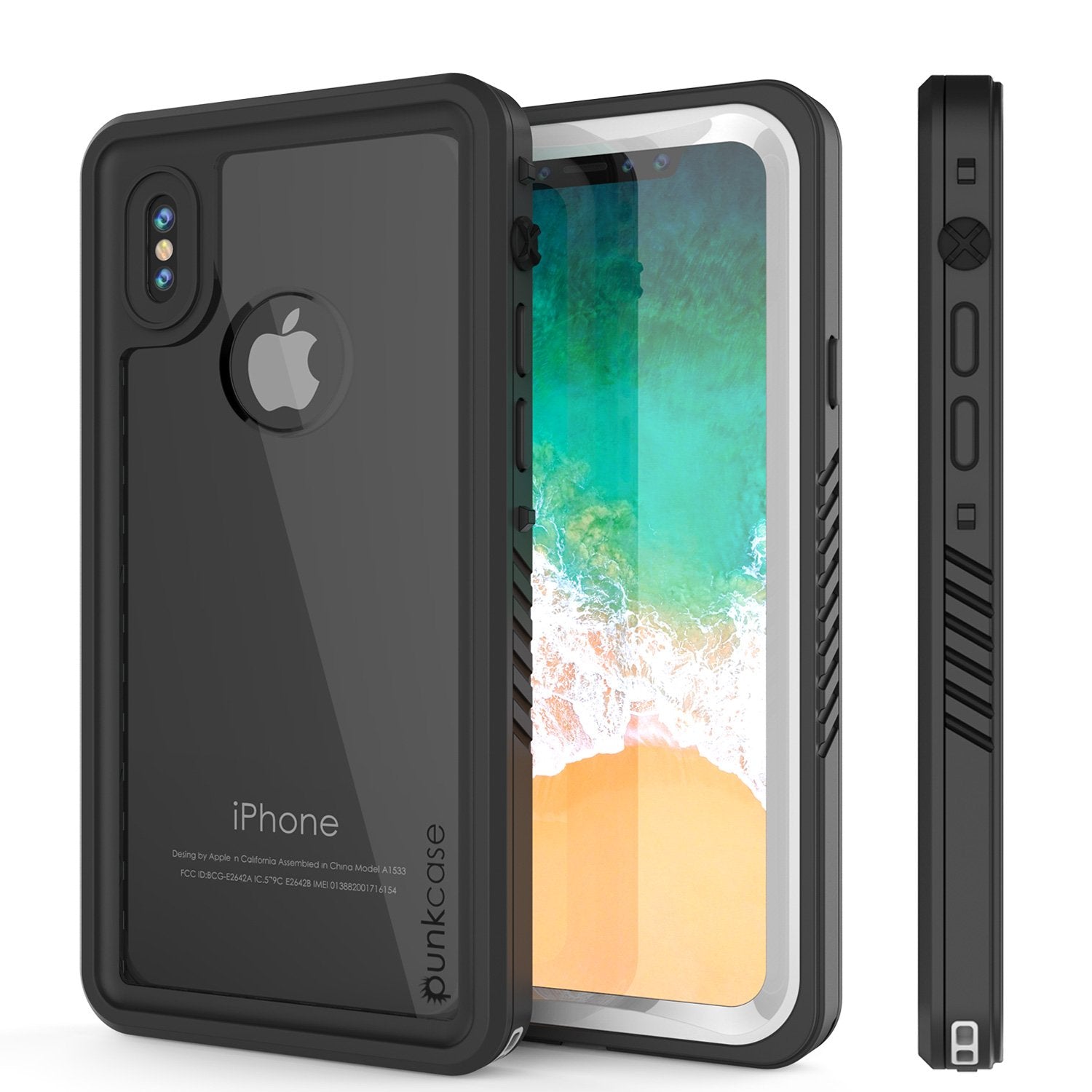 iPhone X Case, Punkcase [Extreme Series] [Slim Fit] [IP68 Certified] [BLACK]