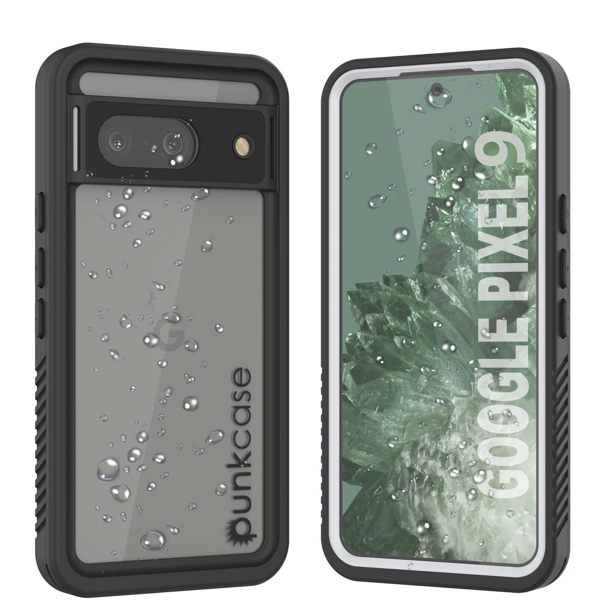 Google Pixel 9 Waterproof Case, Punkcase [Extreme Series] Armor Cover W/ Built In Screen Protector [White]