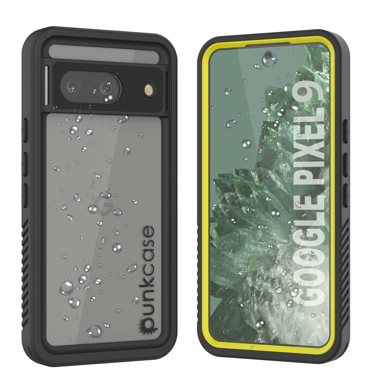 Google Pixel 9  Waterproof Case, Punkcase [Extreme Series] Armor Cover W/ Built In Screen Protector [Yellow]