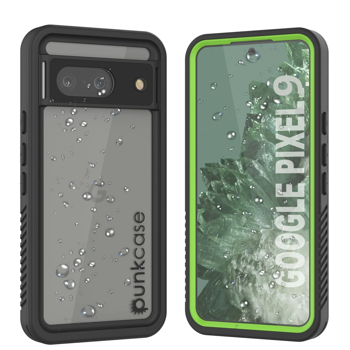 Google Pixel 9  Waterproof Case, Punkcase [Extreme Series] Armor Cover W/ Built In Screen Protector [Light Green]